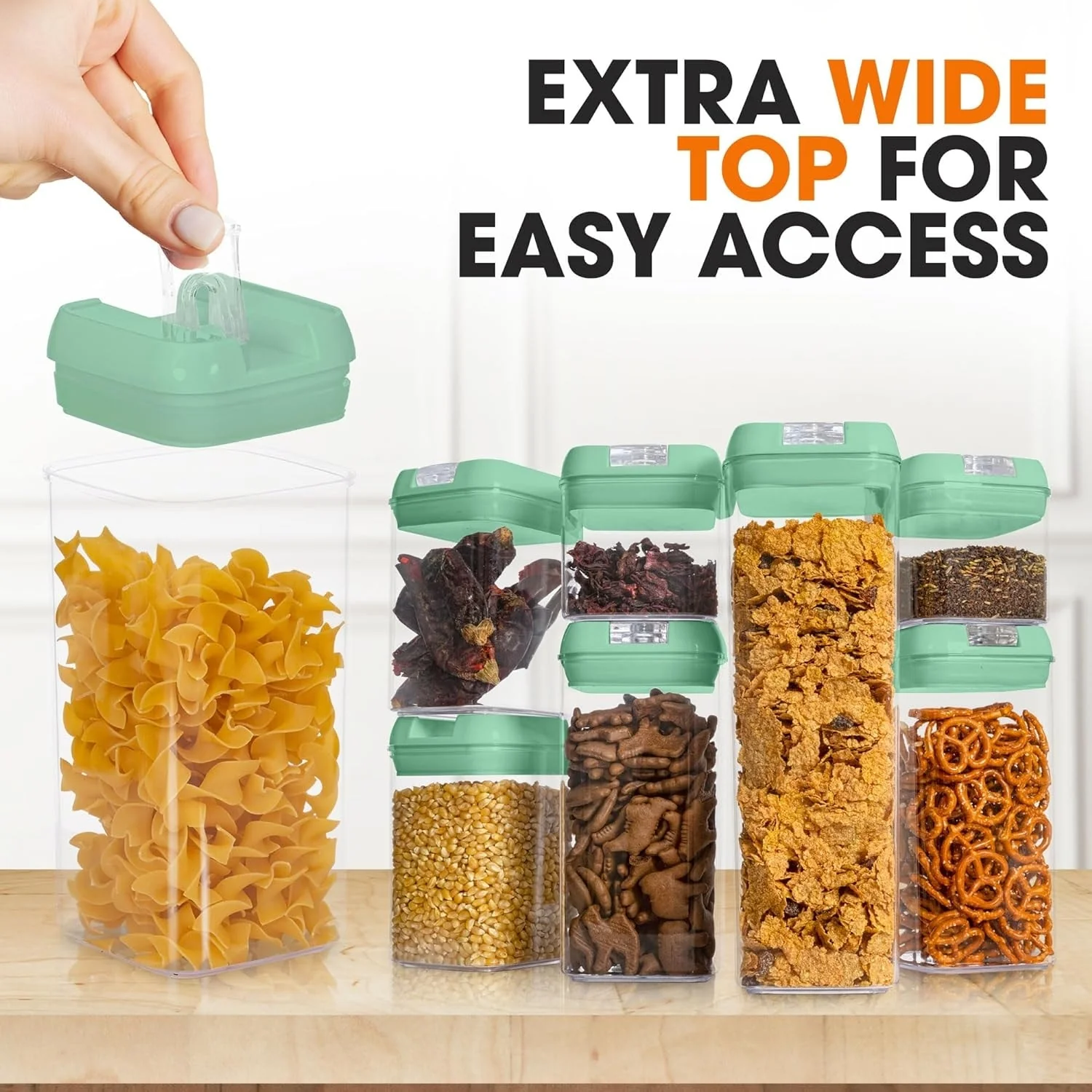 Cheer Collection 7-piece Stackable Airtight Food Storage Container Set
