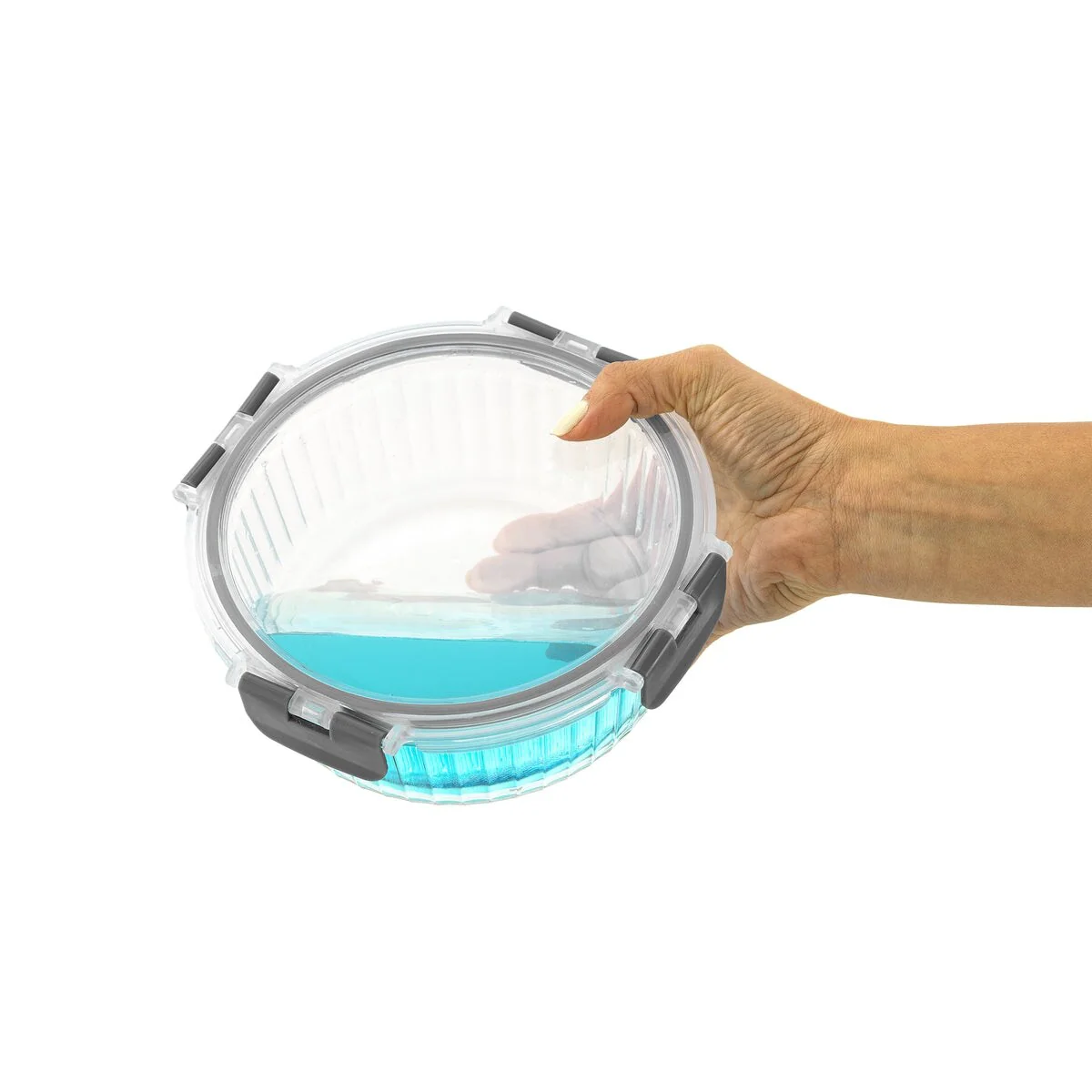 JoyJolt 24-Piece Fluted Glass Food Storage Container Set with Lids - 13.5 oz. 20.5 oz. 32 oz. 5.2 in. 5.9 in. 6.75 in.