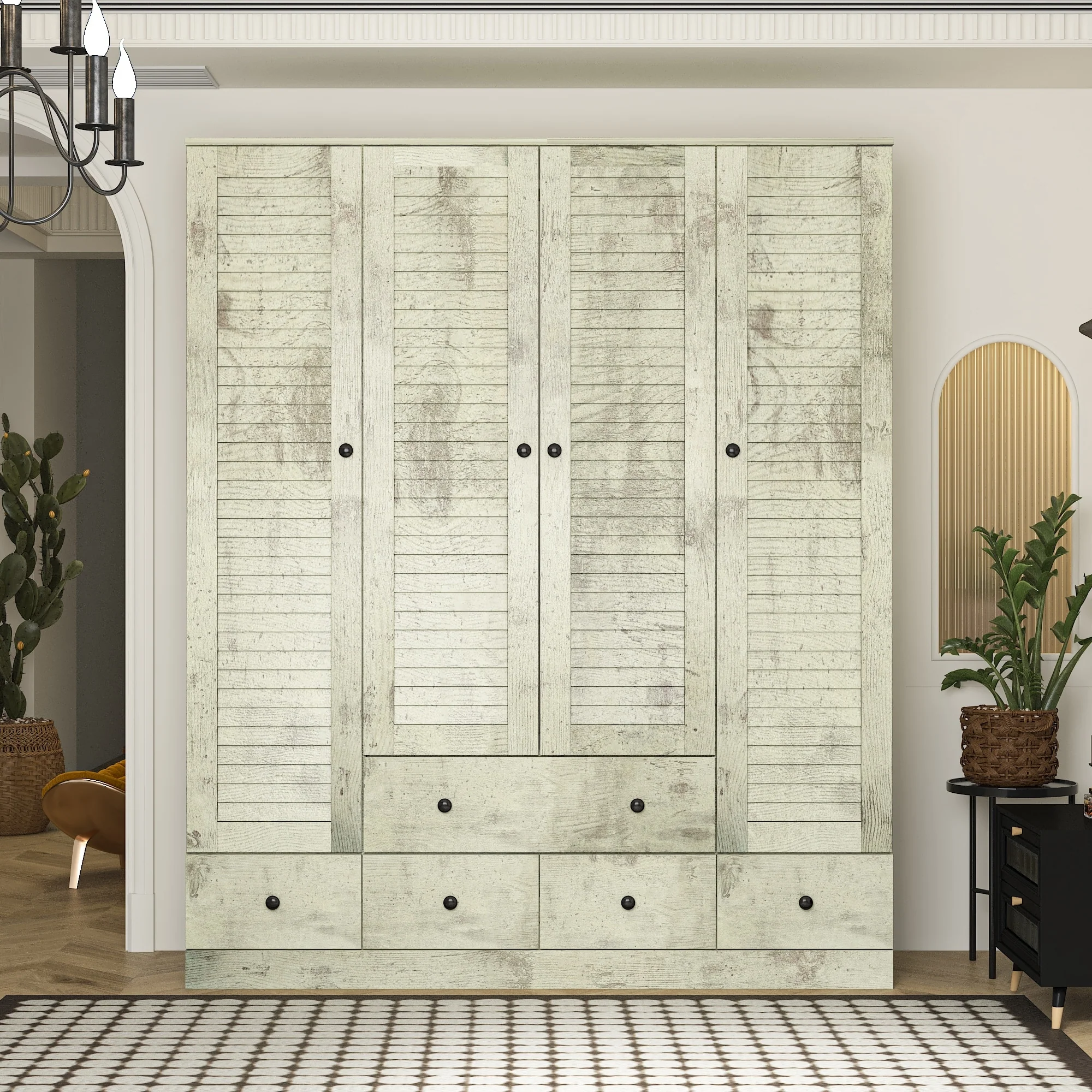 Contemporary Modern Freestanding Wardrobe Armoire Closet, 70