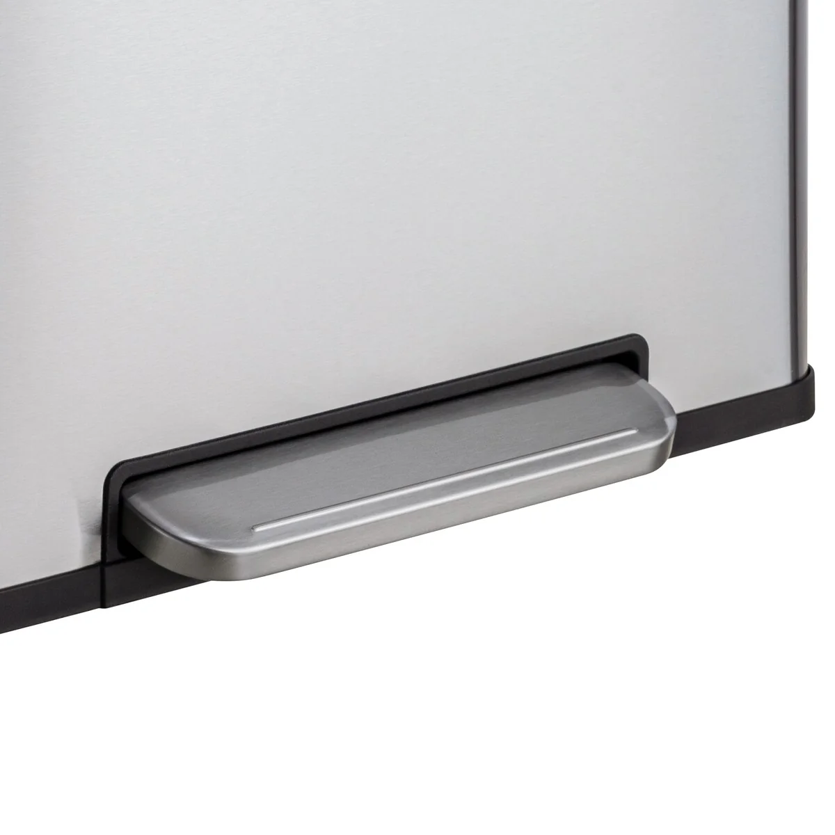 Qualiazero 16 Gal (8 Gal dual unit) Rectangular Recycle Step Can - Stainless Steel