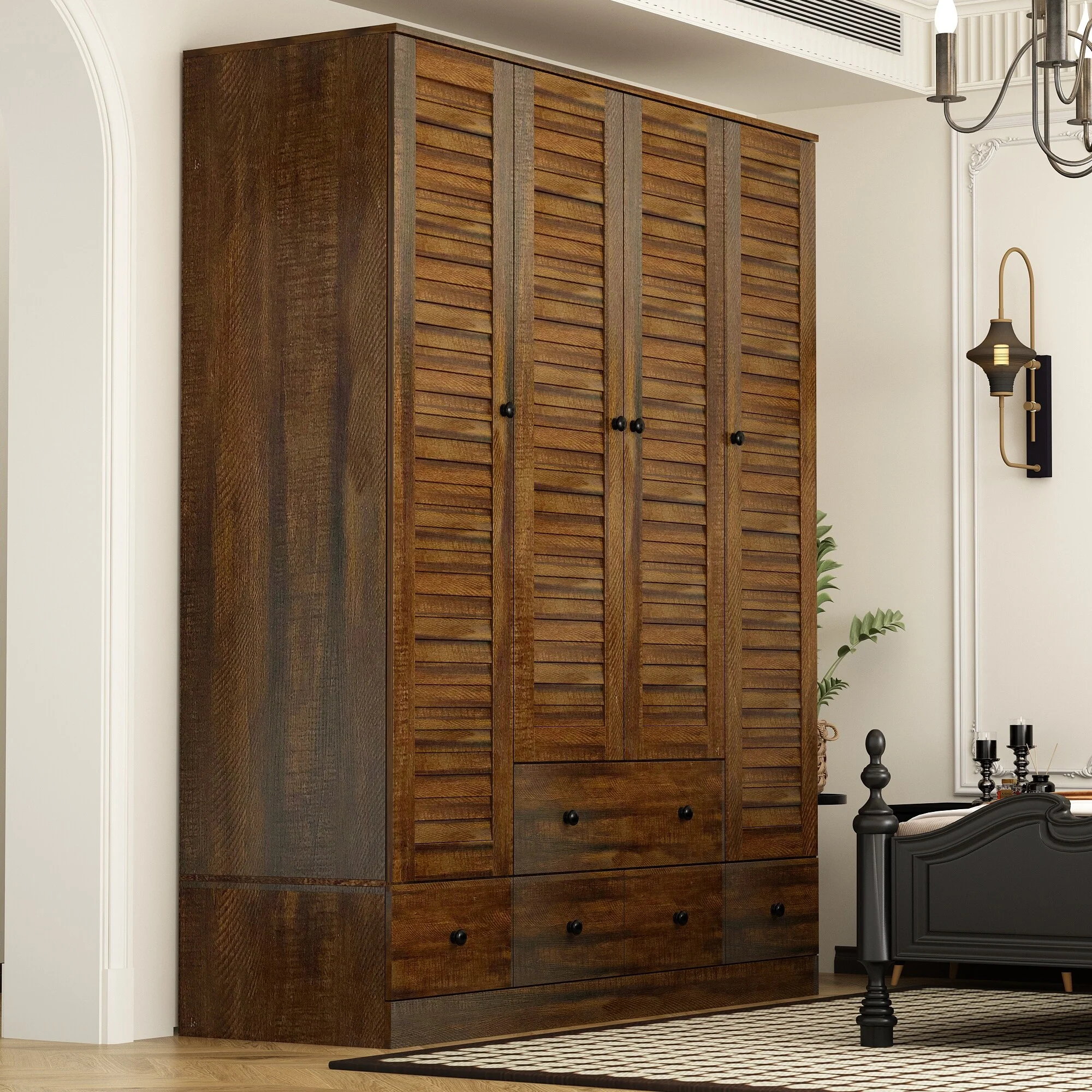 Contemporary Modern Freestanding Wardrobe Armoire Closet, 70