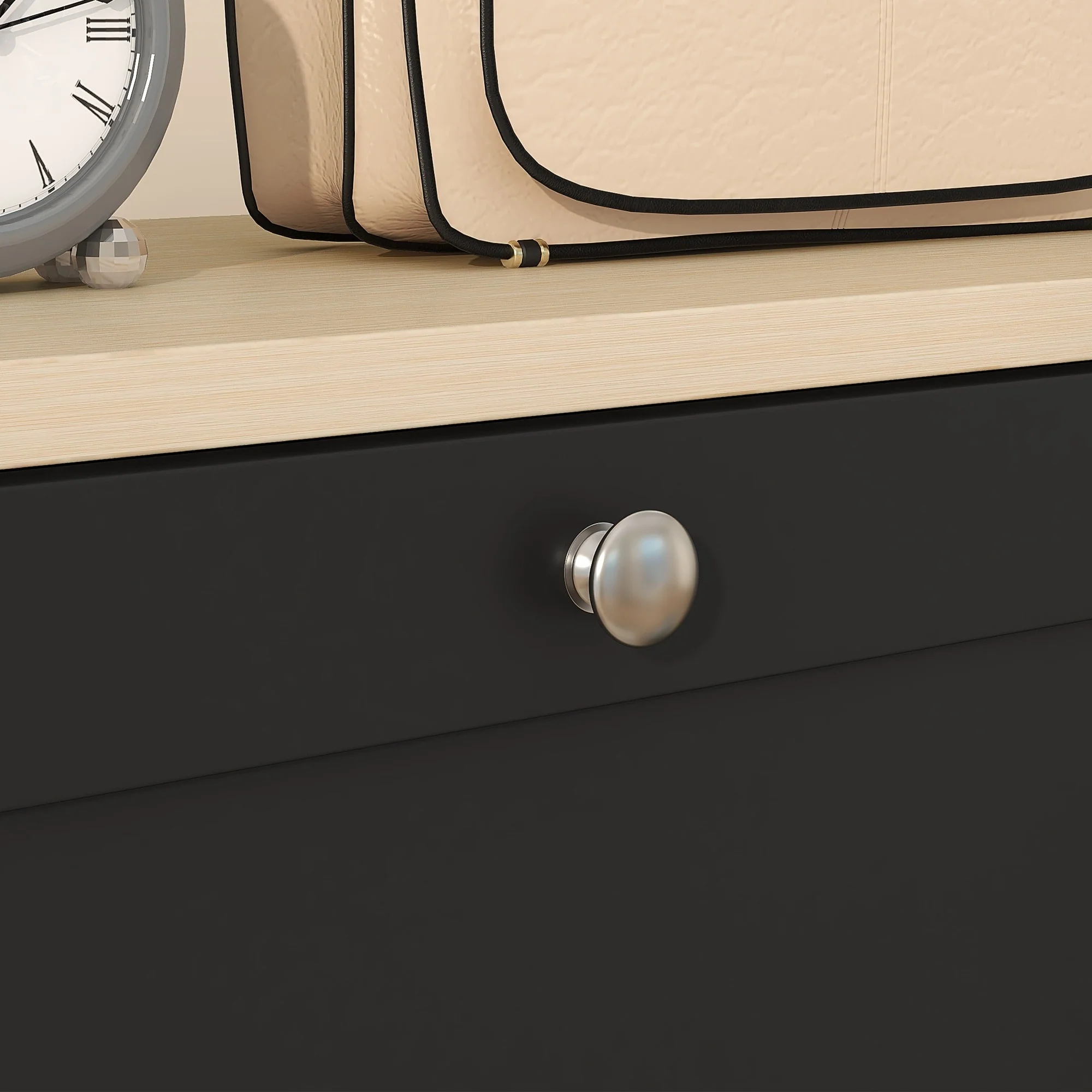 HOMCOM Narrow Shoe Storage Cabinet for Entryway with 3 Flip Drawers and Adjustable Shelves