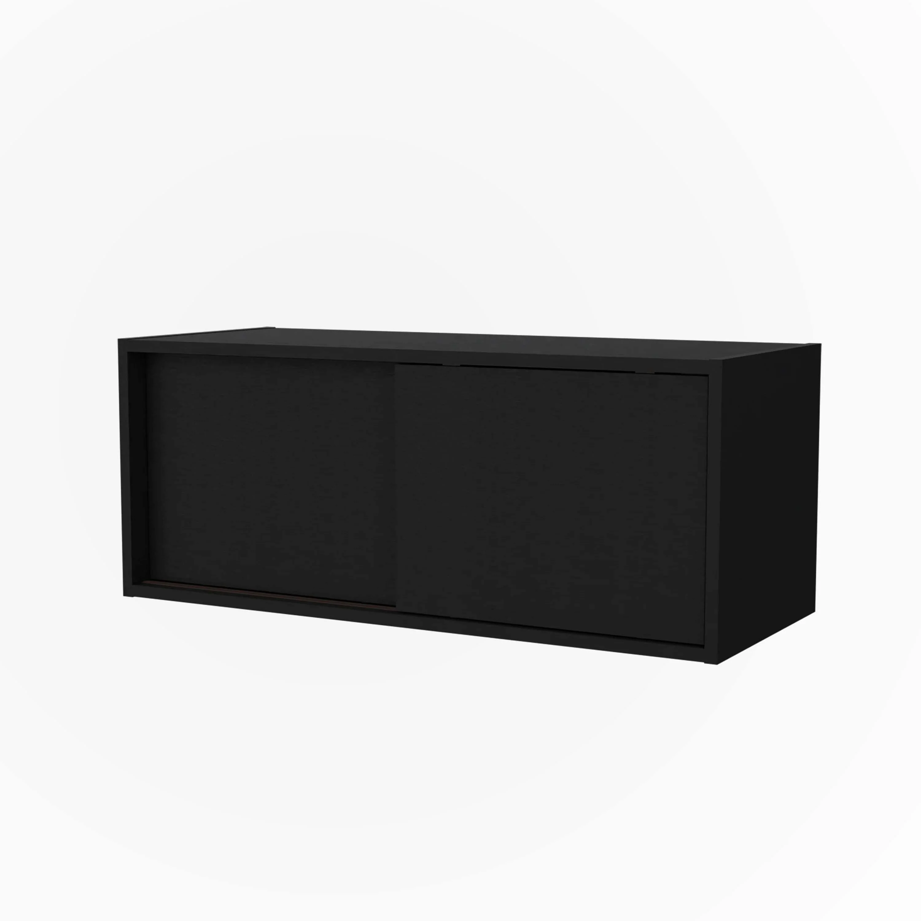 Floating Cabinet with Sliding Door,Black