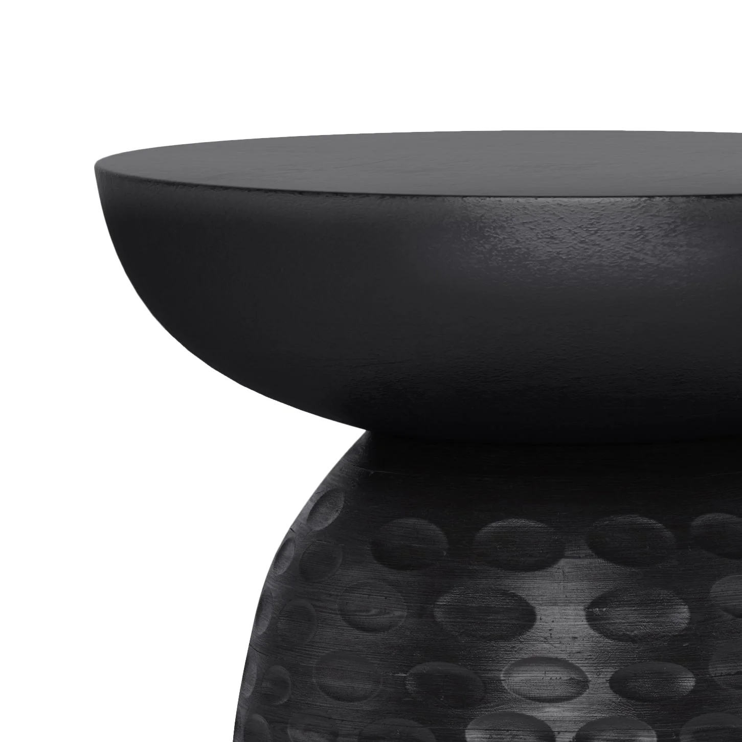 Centum Wooden Accent Table with Sleek Sculptural Design