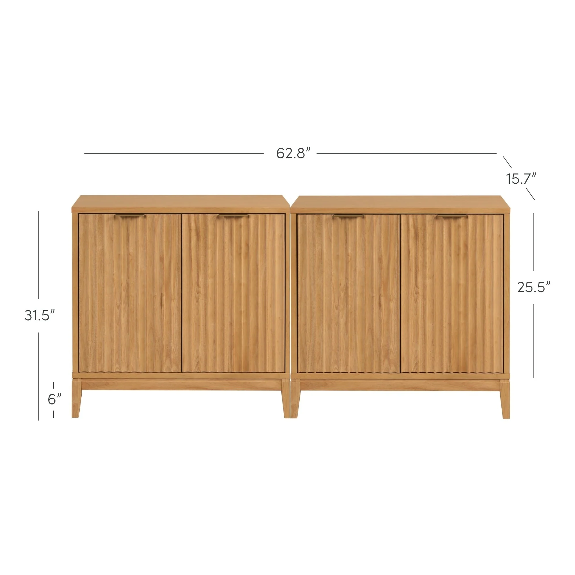 Jasper Modern Sideboard, Kitchen Storage Cabinet with Fluted Doors
