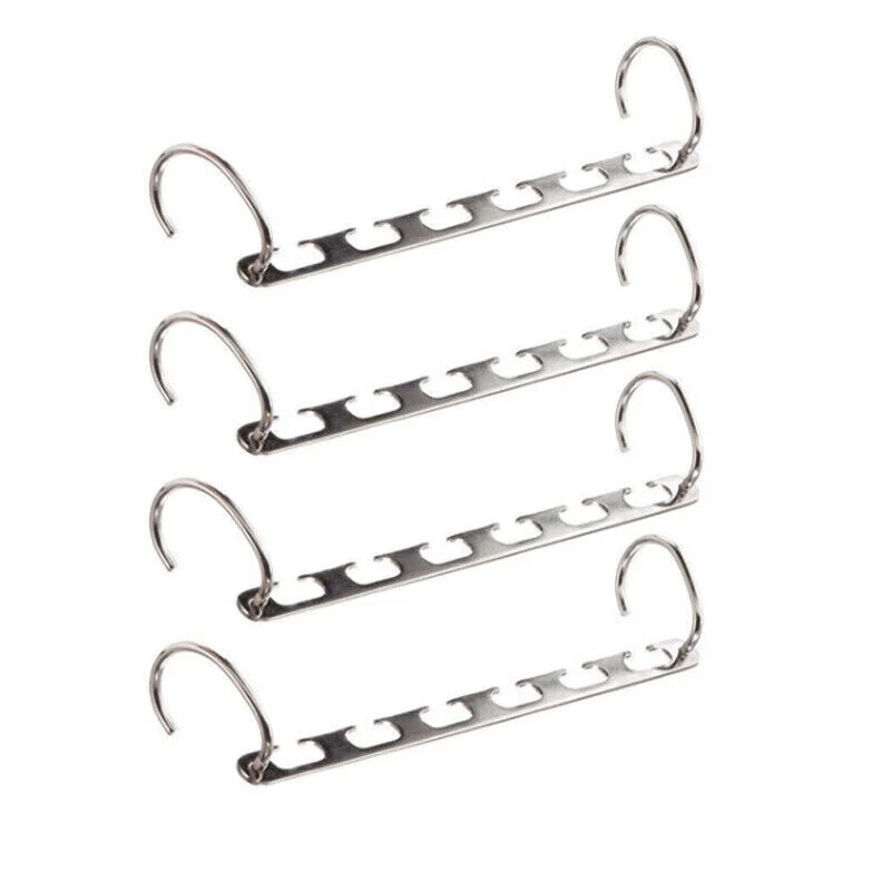 4Pcs Metal Hanger Closet Hook Clothes Saver
