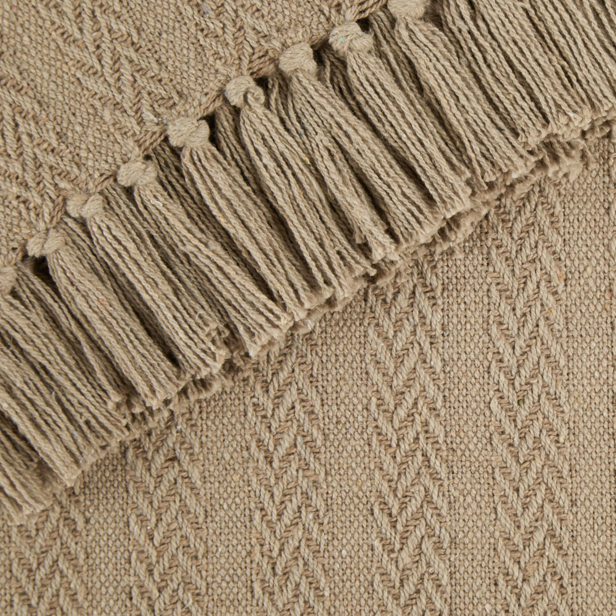 Stone Tonal Textured Throw