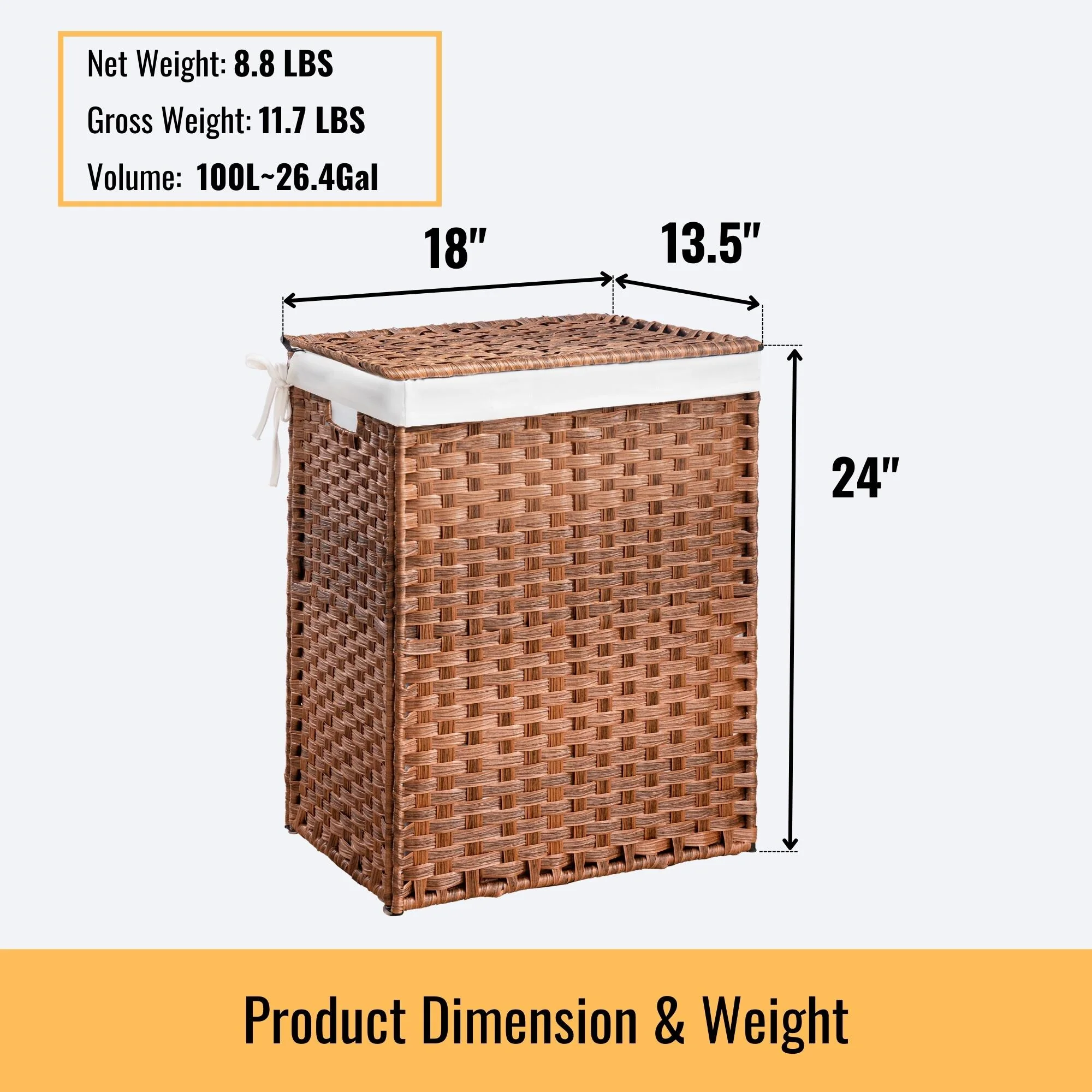 GDFStudio - Ethan Monroe Laundry Hamper Set - Versatile and Stylish Storage Solution