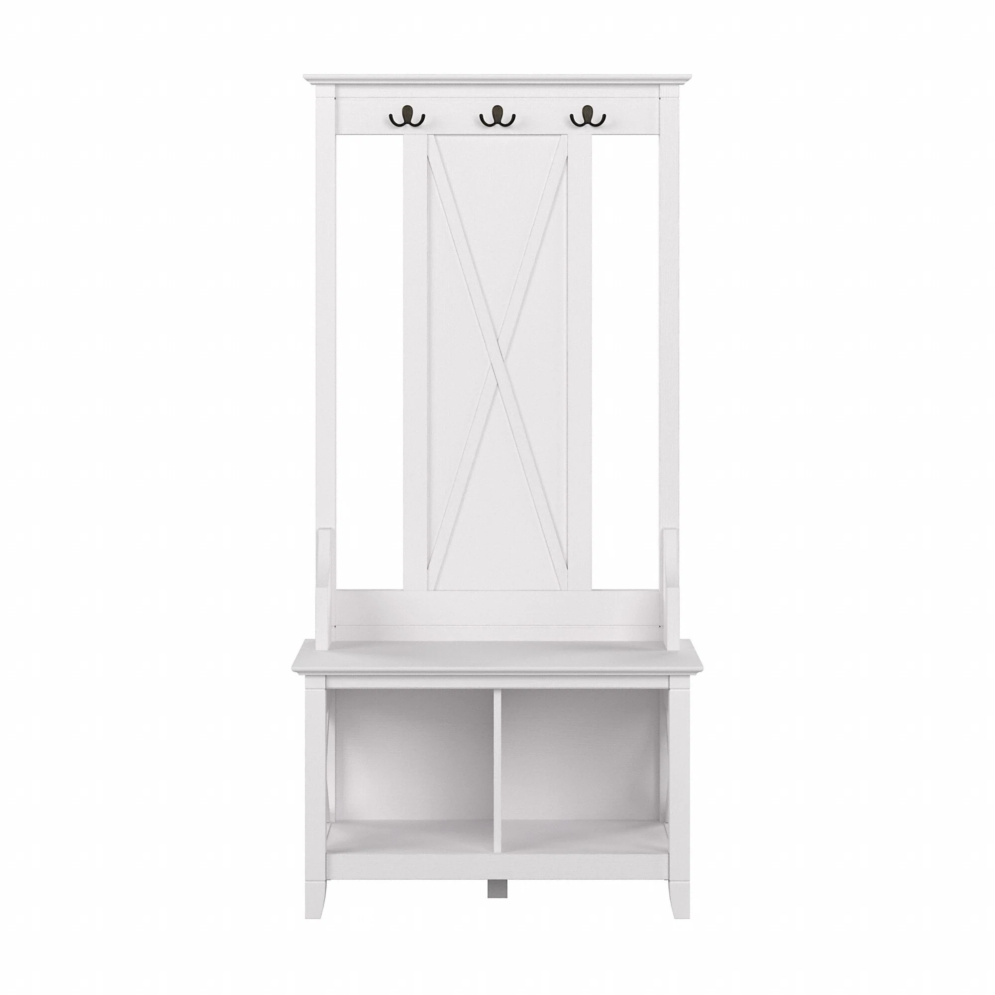 Key West Hall Tree with Shoe Storage Bench by Bush Furniture