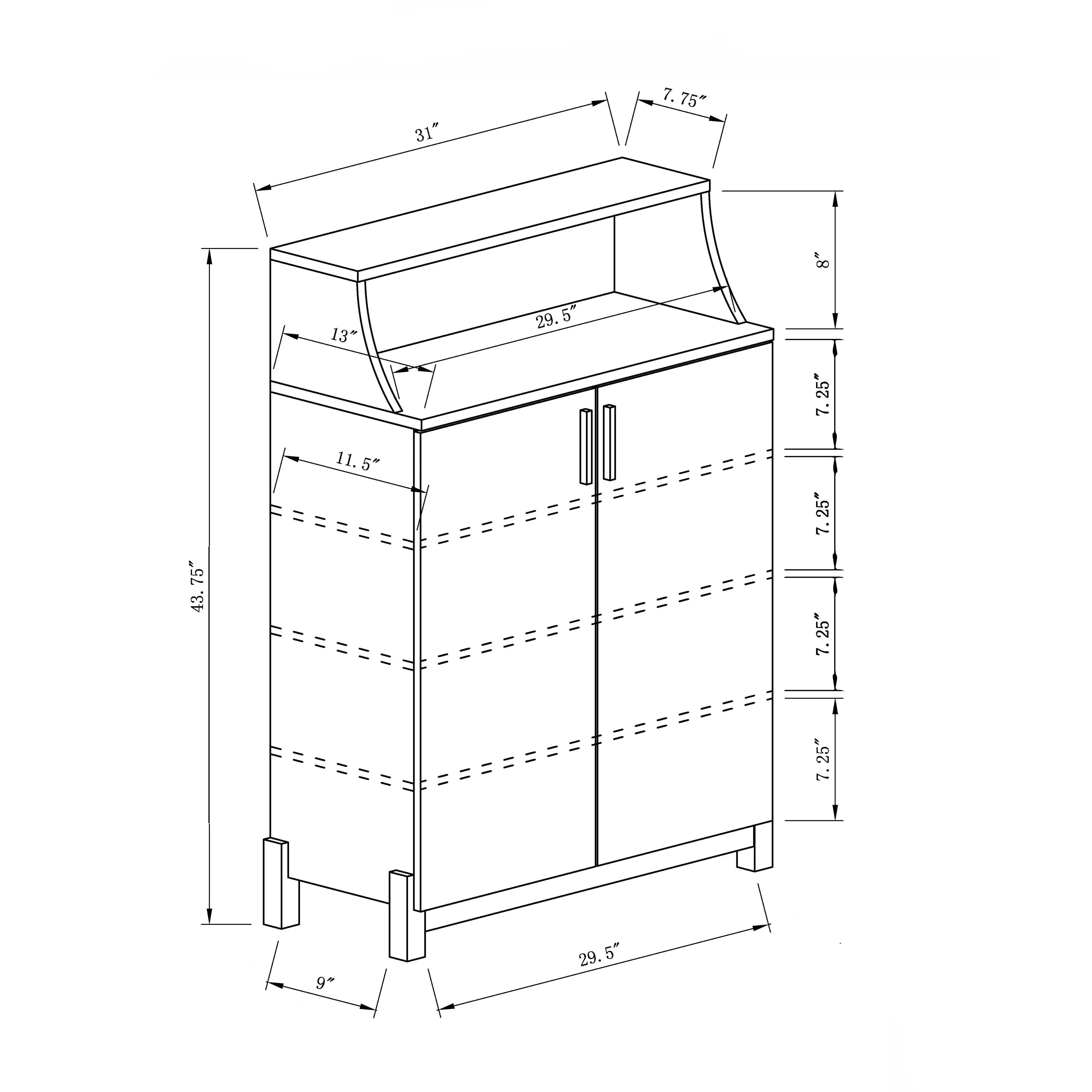 Sost Contemporary 5-shelf Shoe Cabinet by Furniture of America