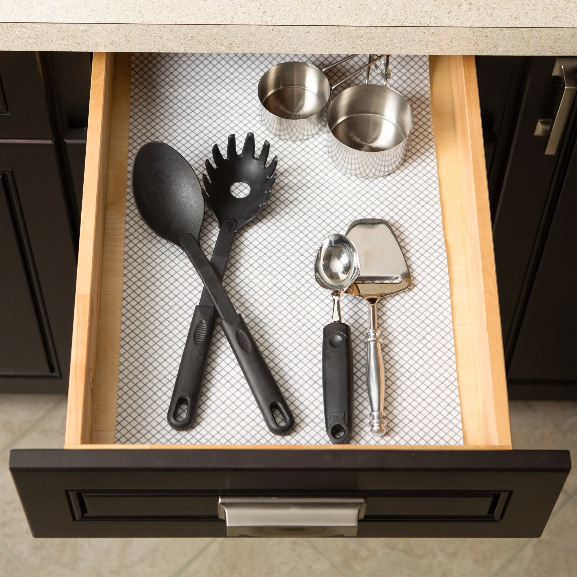 DII Grey Lattice Shelf Liner (Set of 2)