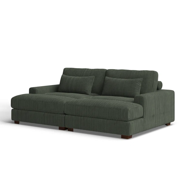 Mordecai 90'' Corduroy Sleeper Sofa