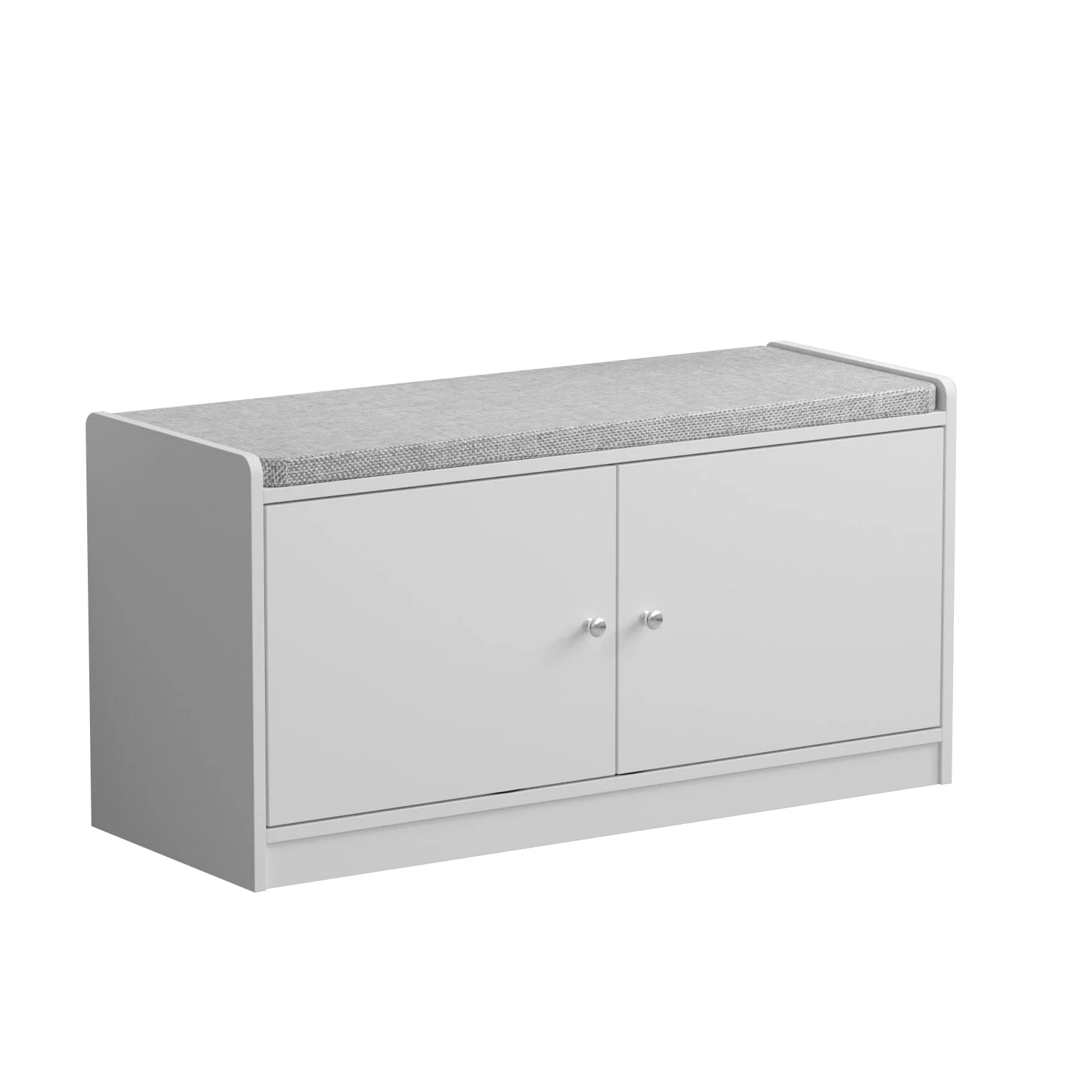 Hallway Shoes Storage Cabinet Bench with 2-Door & Padded Seat Cushion