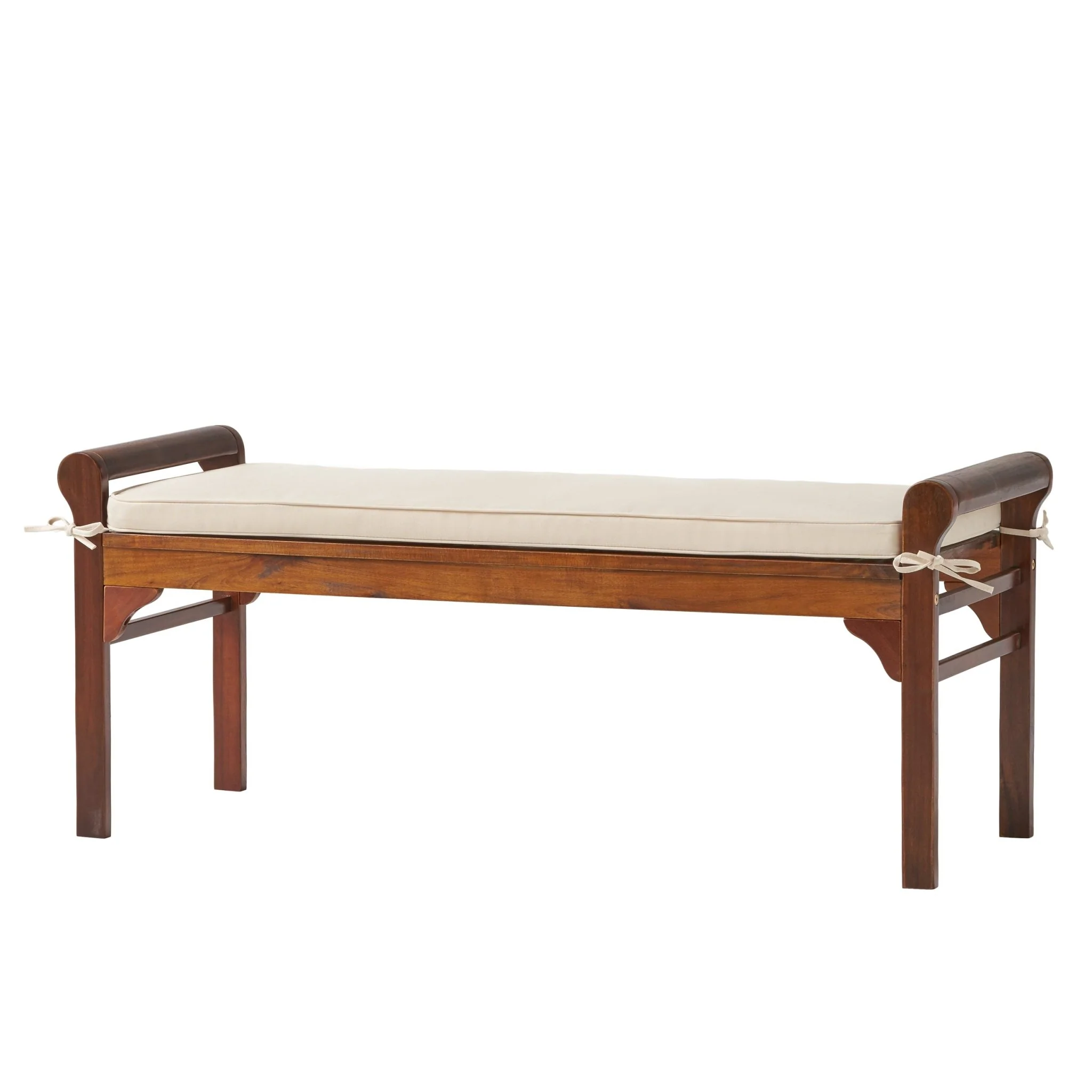 Bench with Cushion and Acacia Wood Frame