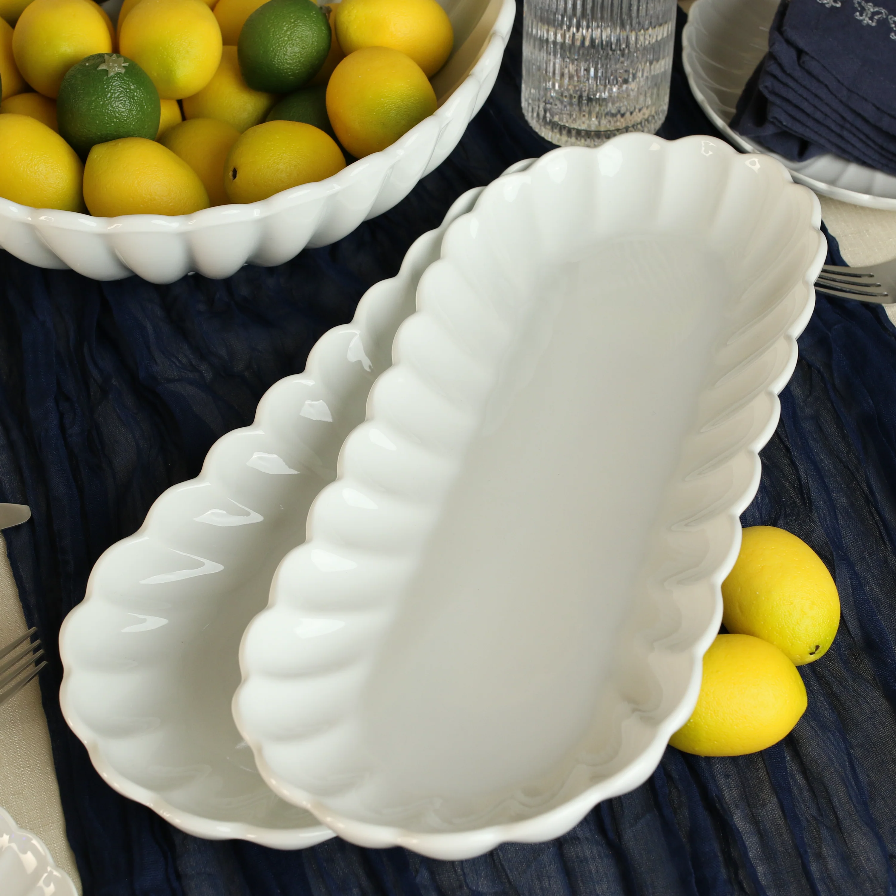 Petal Set of 2 Oblong Platter