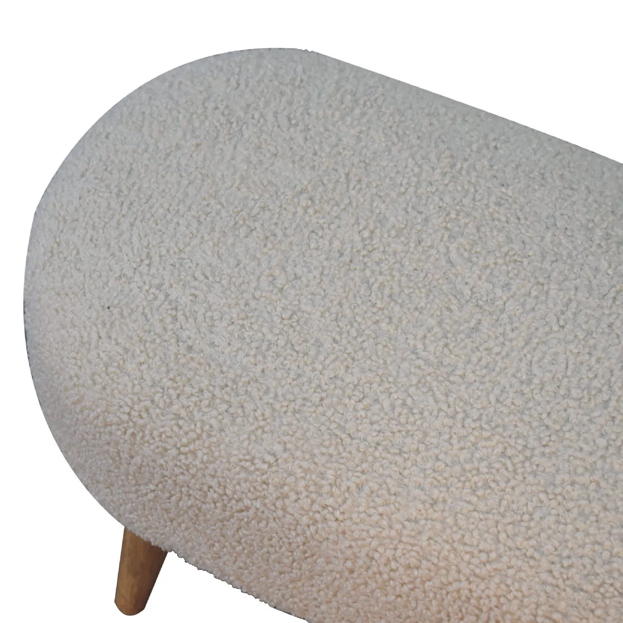 Upholstered Hallway Bench with Wood Legs