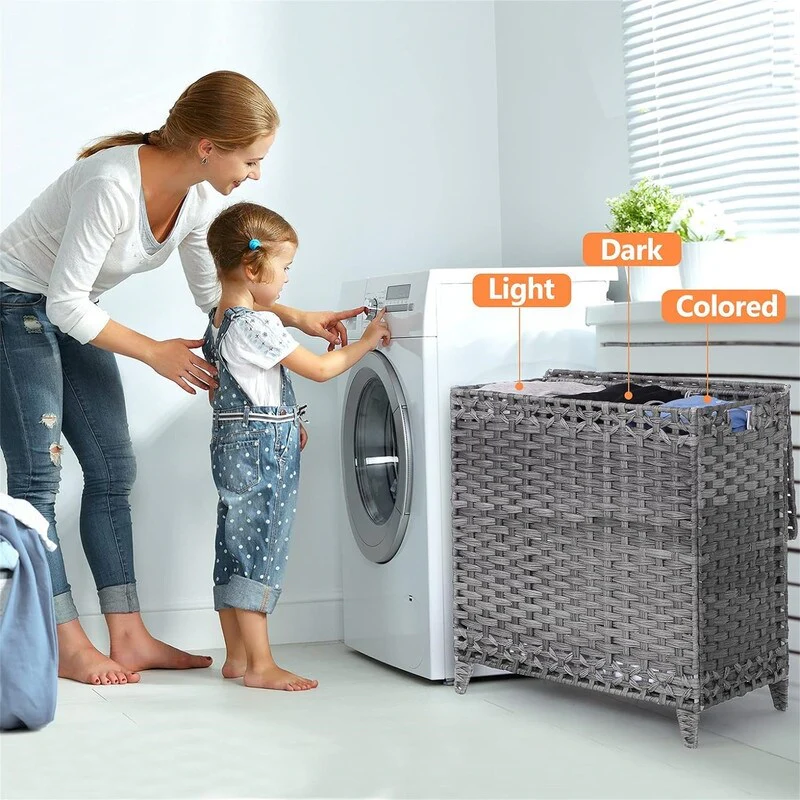 Laundry Hamper with 2 Removable