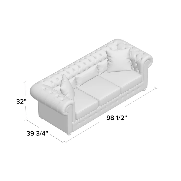 Zaffelare 98.5'' Upholstered Sofa