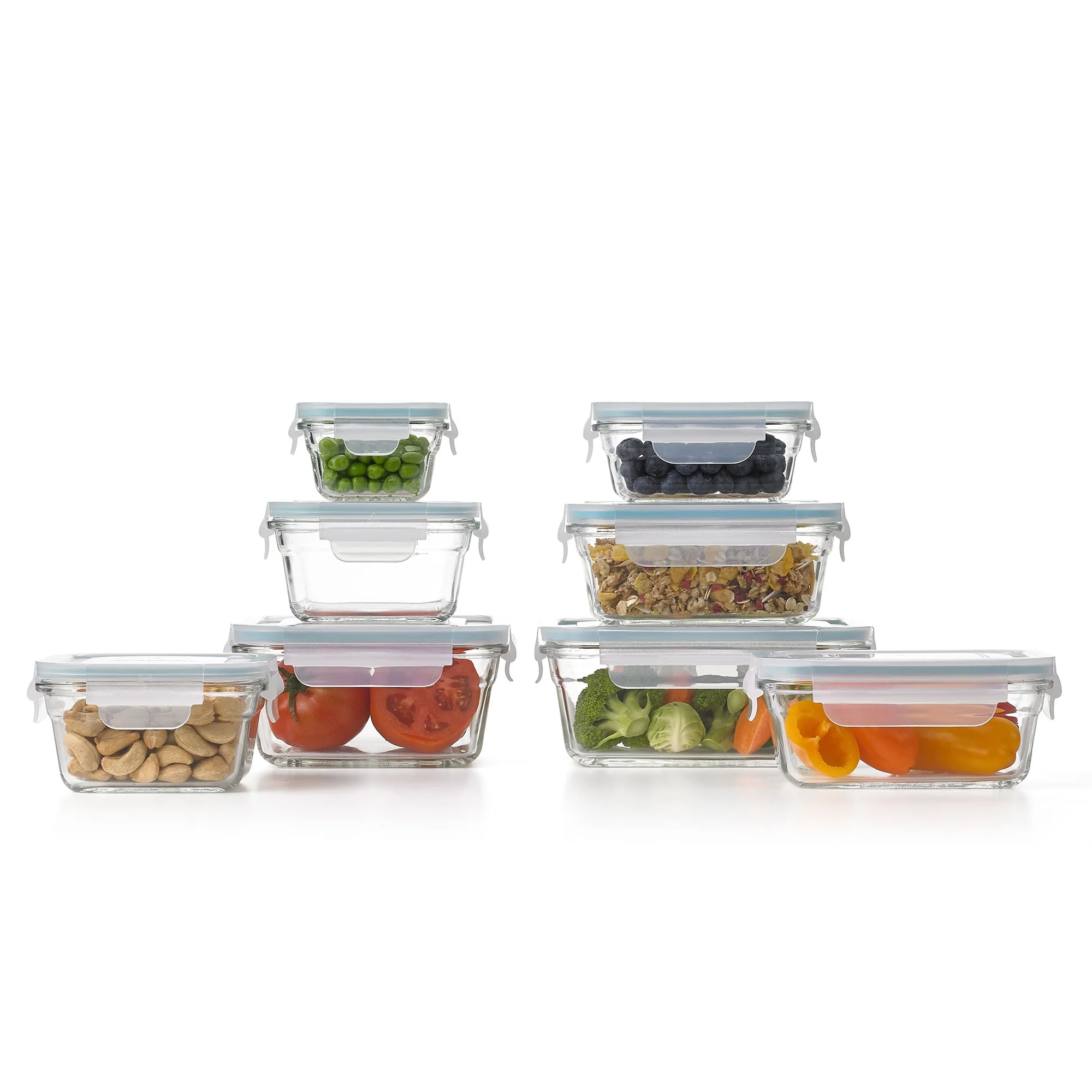 Glasslock Oven and Microwave Safe Glass Food Storage Containers 28 Piece Set