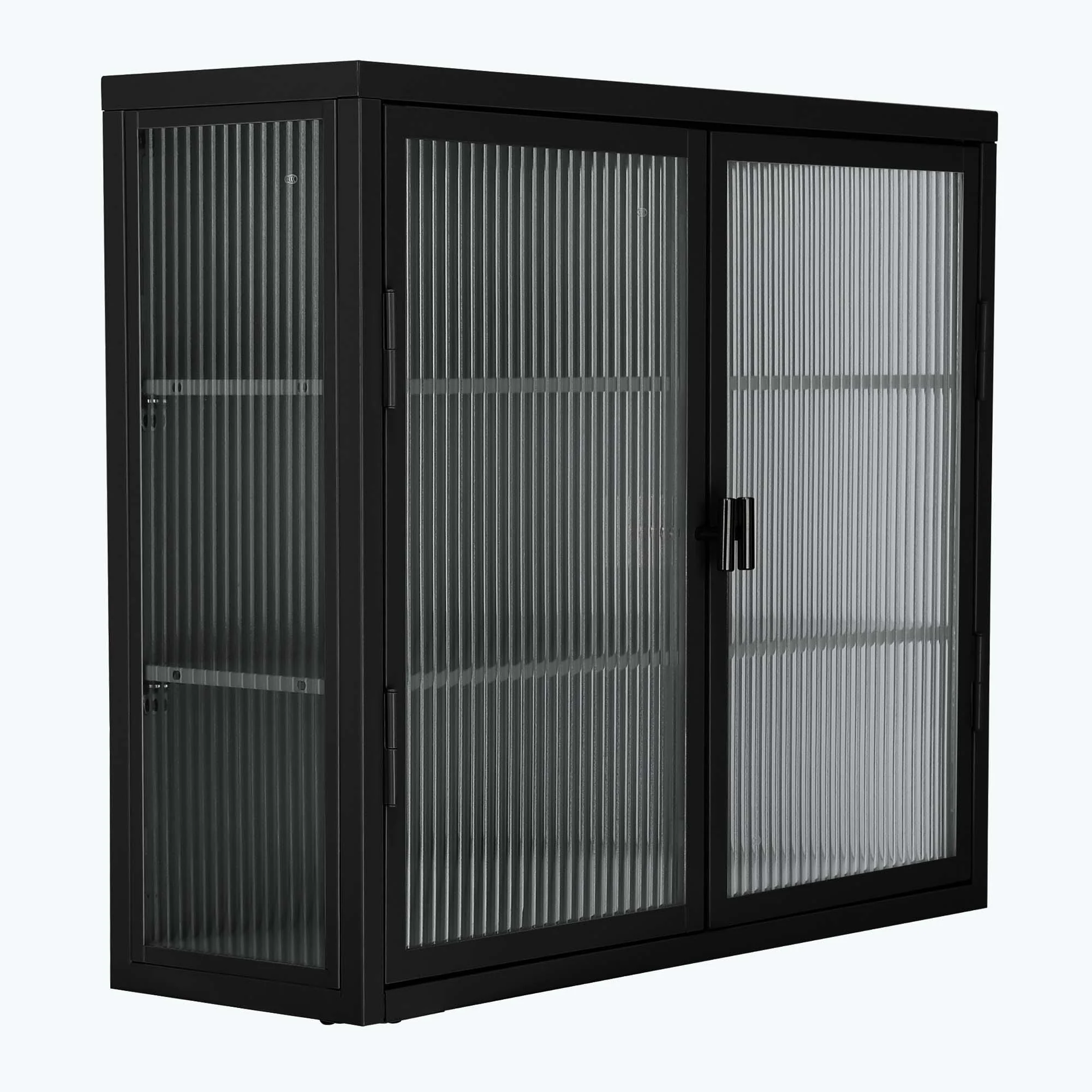 Retro Style Glass Door Wall Cabinet