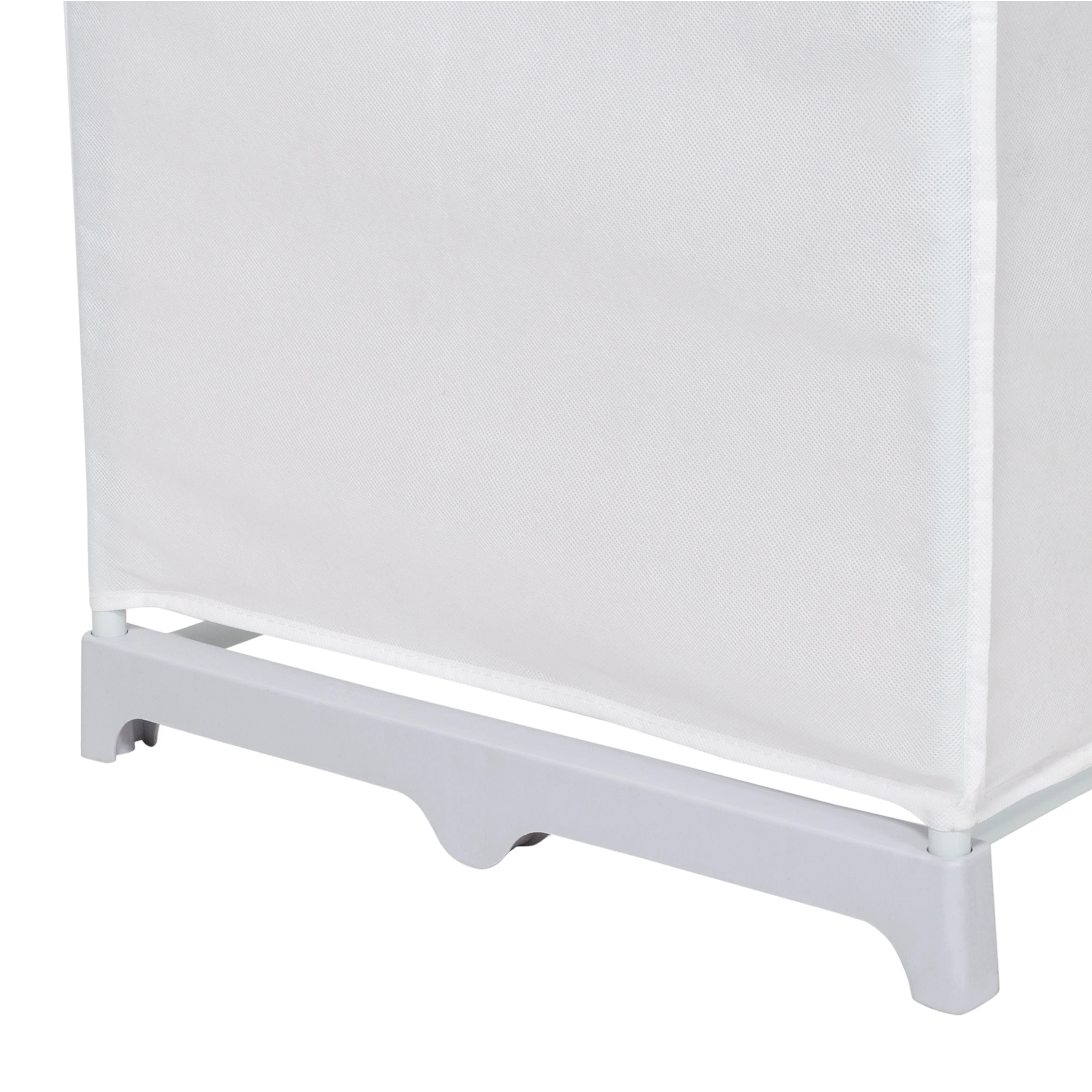 Honey-Can-Do White Steel and Non-Woven Portable Closet with Cover