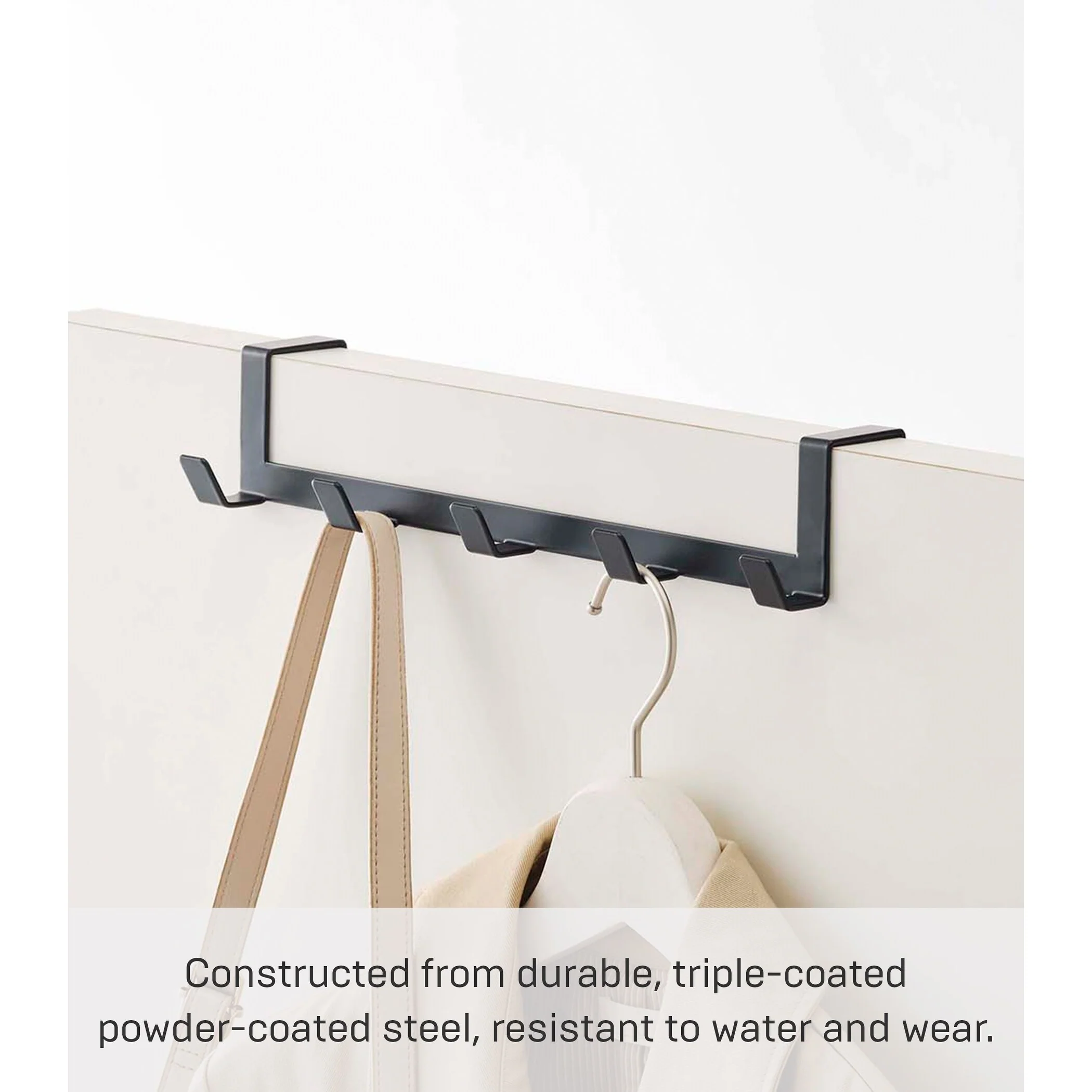 Yamazaki Home Over-the-Door Hanger, Steel, Up To 1.375