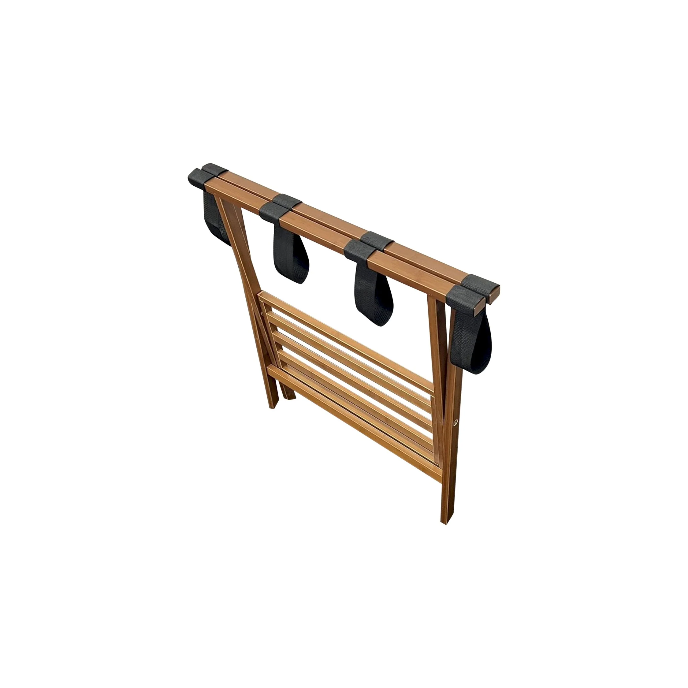 Solid Bamboo Folding Luggage Rack