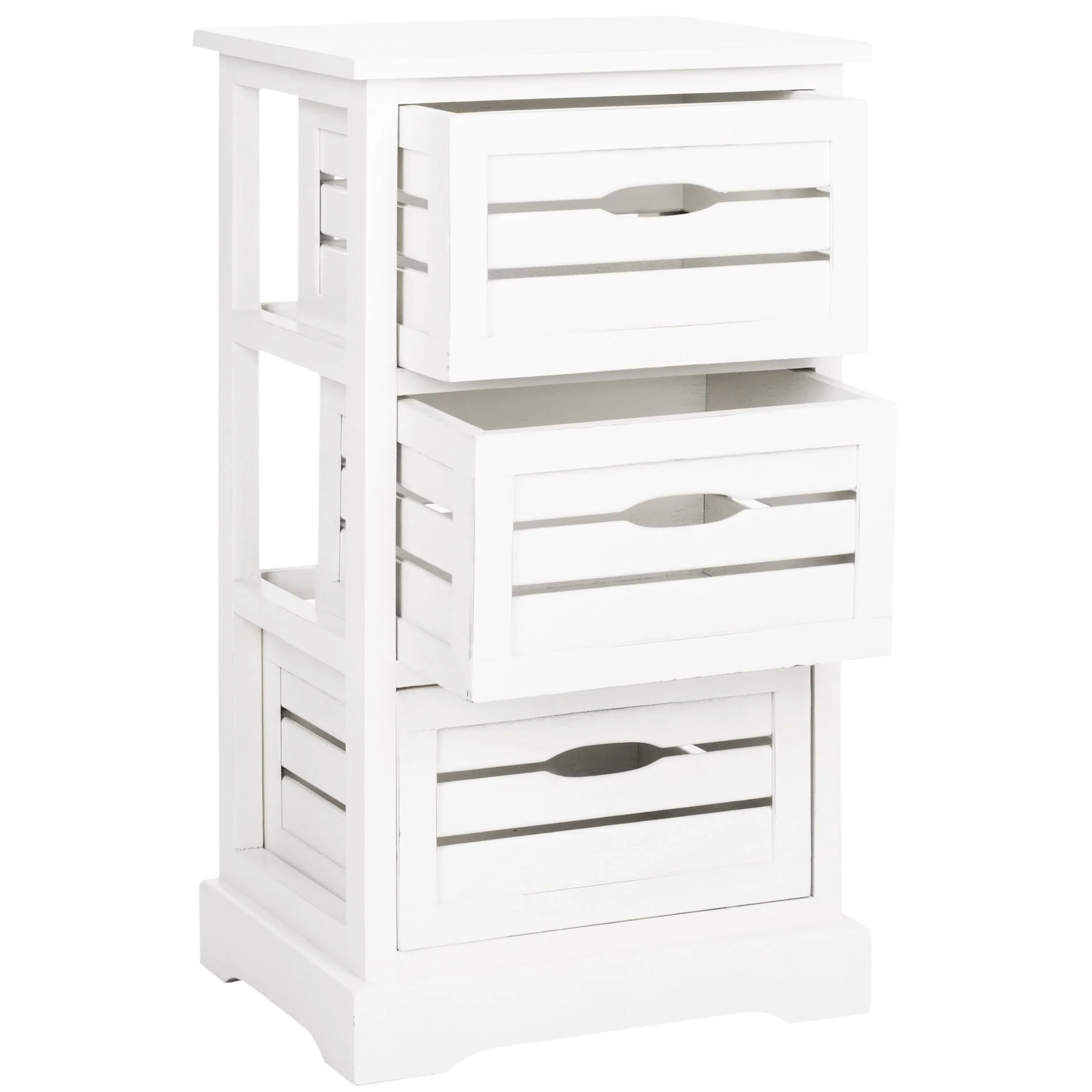 SAFAVIEH Cherry 3-Drawer Storage Cream Cabinet - 16.5