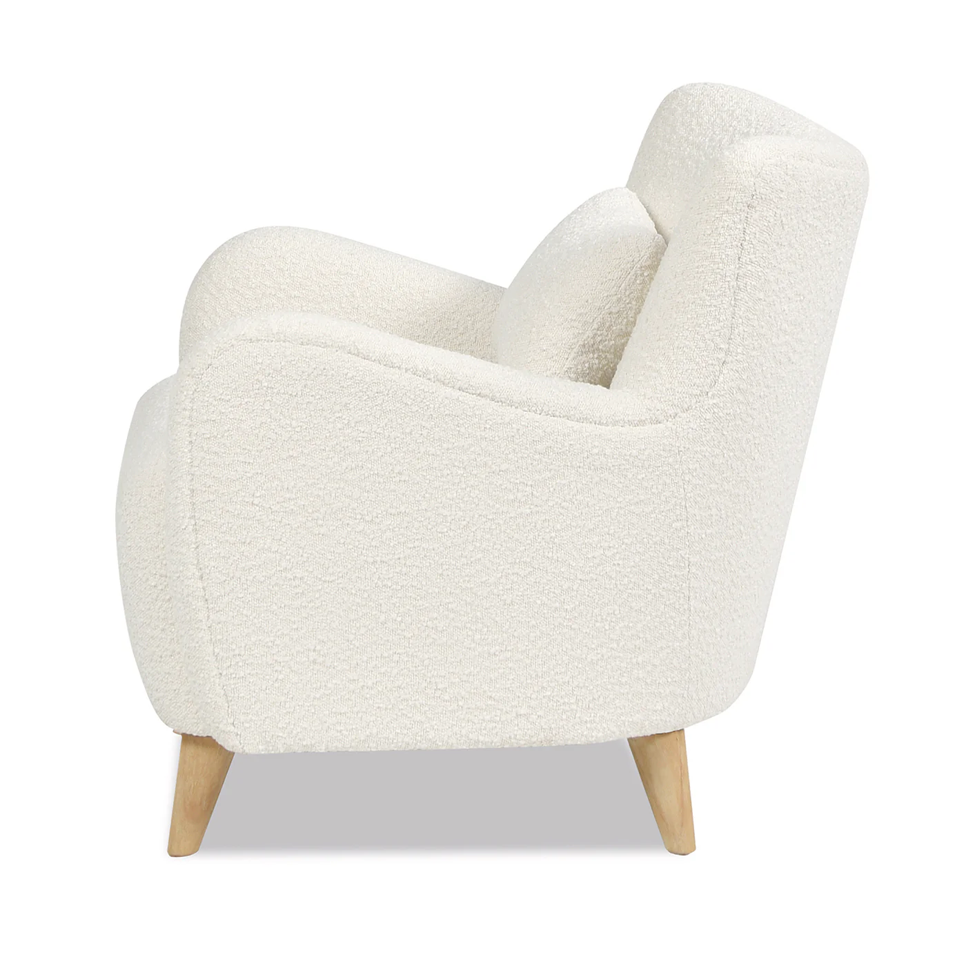 Upholstered Accent Chair with Lumbar Pillow and Curved Arms