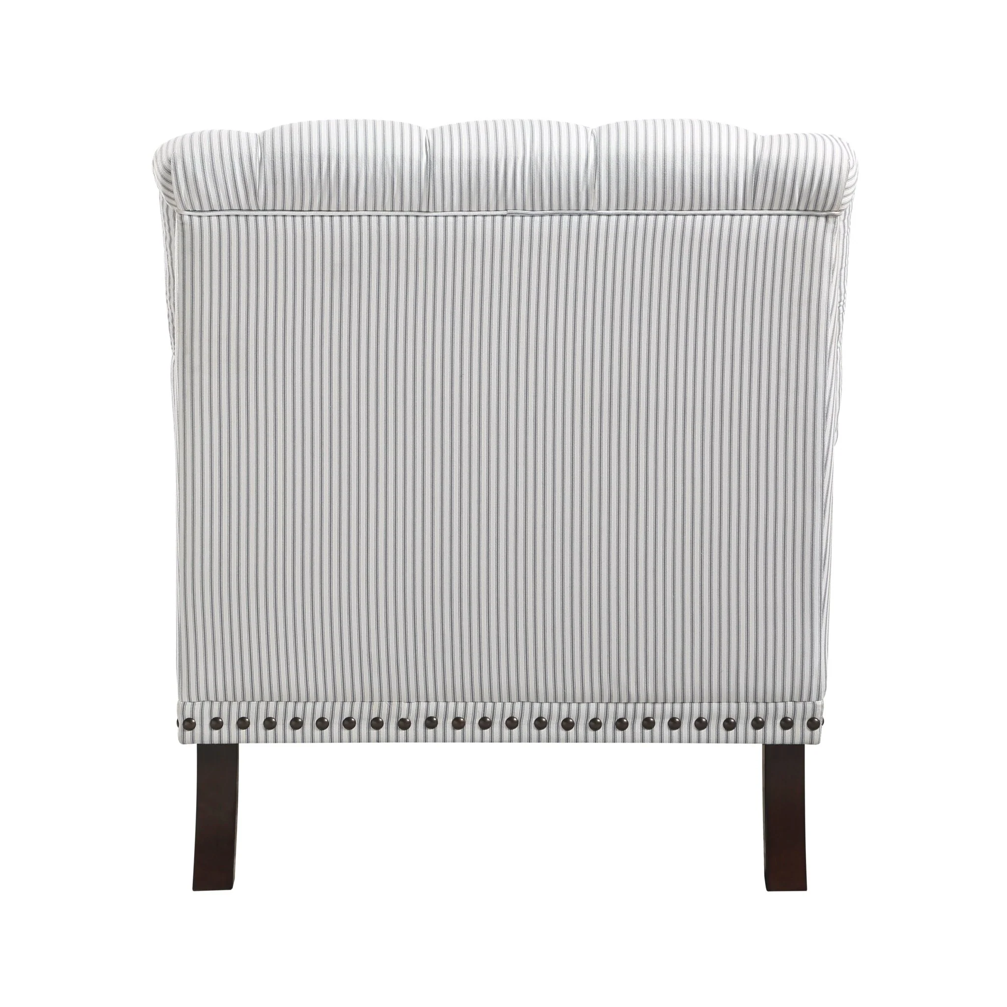 Luxurious Accent Chair with Upholstered Tufted and Nailhead Trim