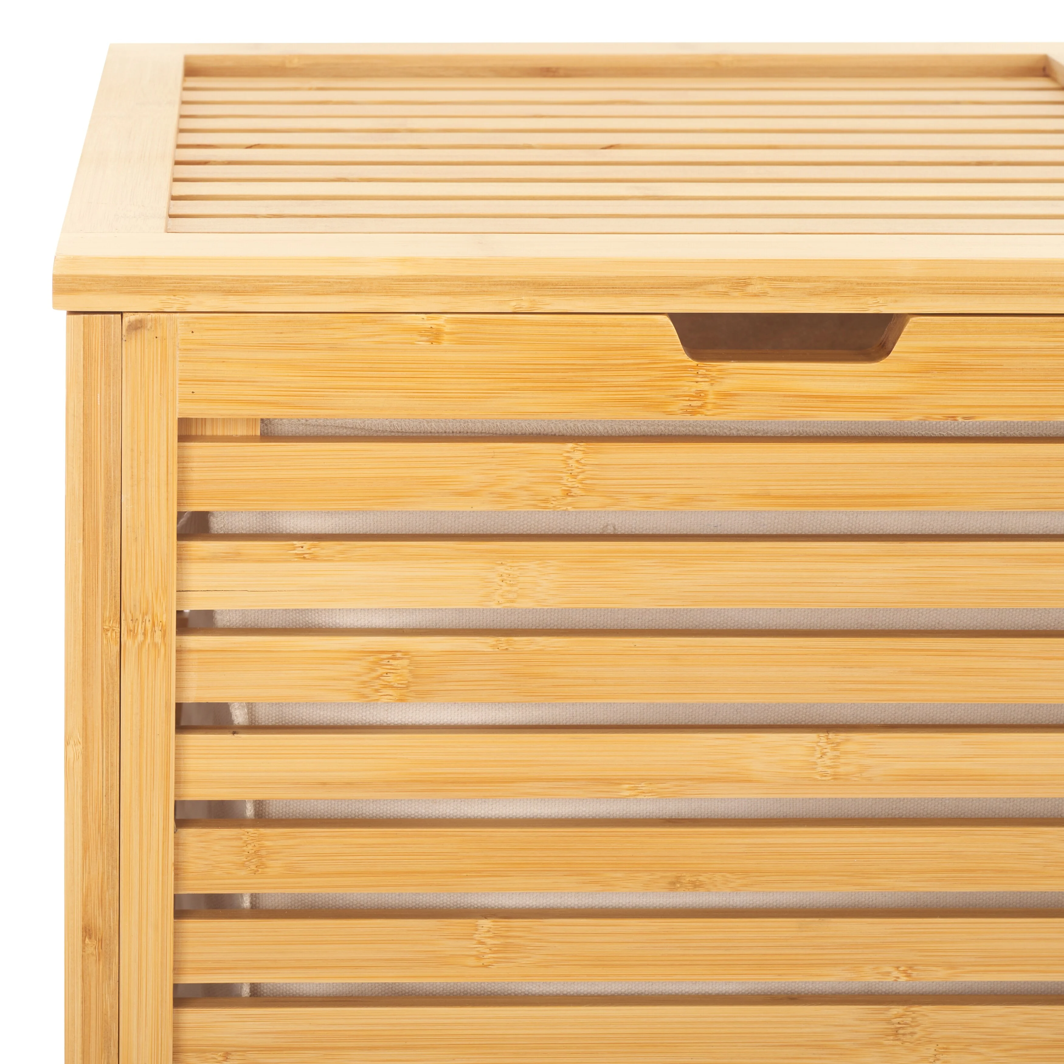 SAFAVIEH Lyubka 2-Compartment Laundry Basket - 34.3 In. W x 17.7 In. D x 25 In. H - 34Wx18Dx25H