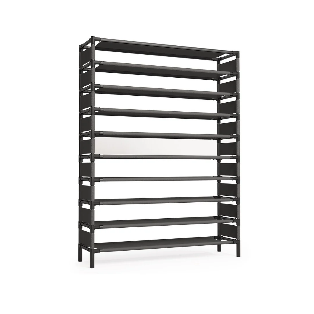 10 Tiers Shoe Rack, Large Capacity Shoe Organizer, Shoe Shelf for 50 Pair - 10-tier