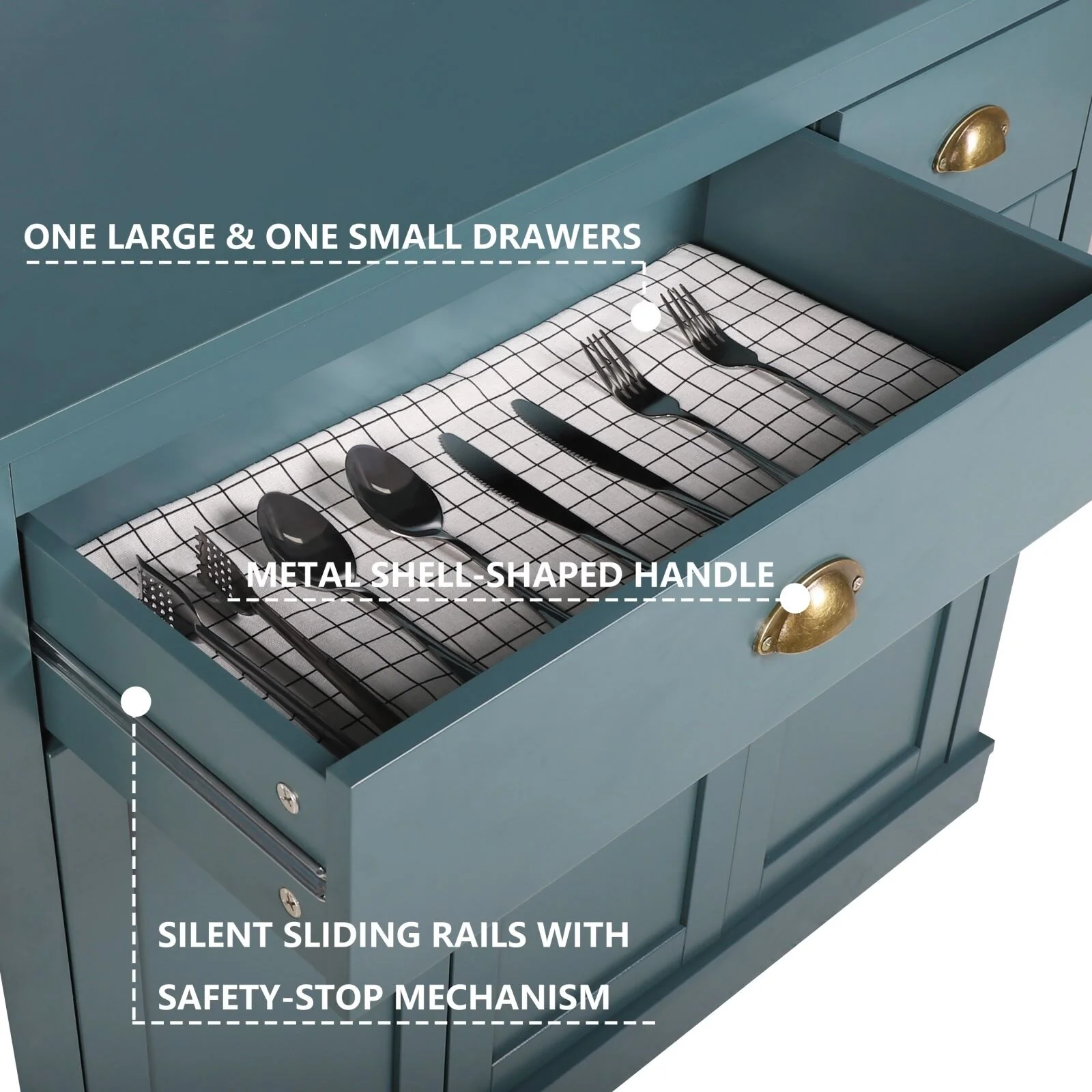 VEIKOUS Pantry Kitchen Cabinet Storage with Microwave Stand and 3 Adjustable Shelves