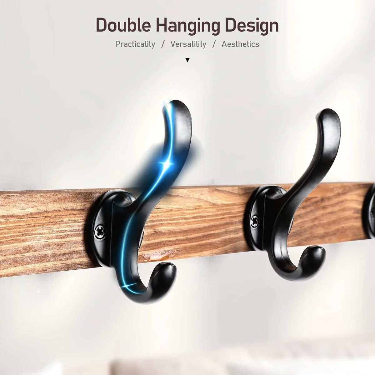 29'' Coat Rack Wall Mount with Shelf, Wood Wall Hooks with Storage