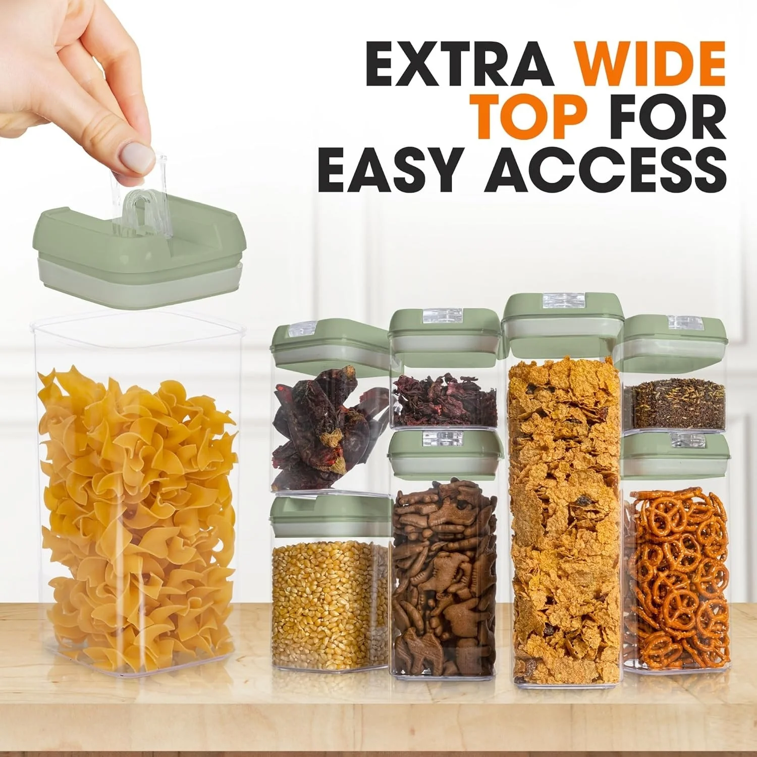 Cheer Collection 7-piece Stackable Airtight Food Storage Container Set