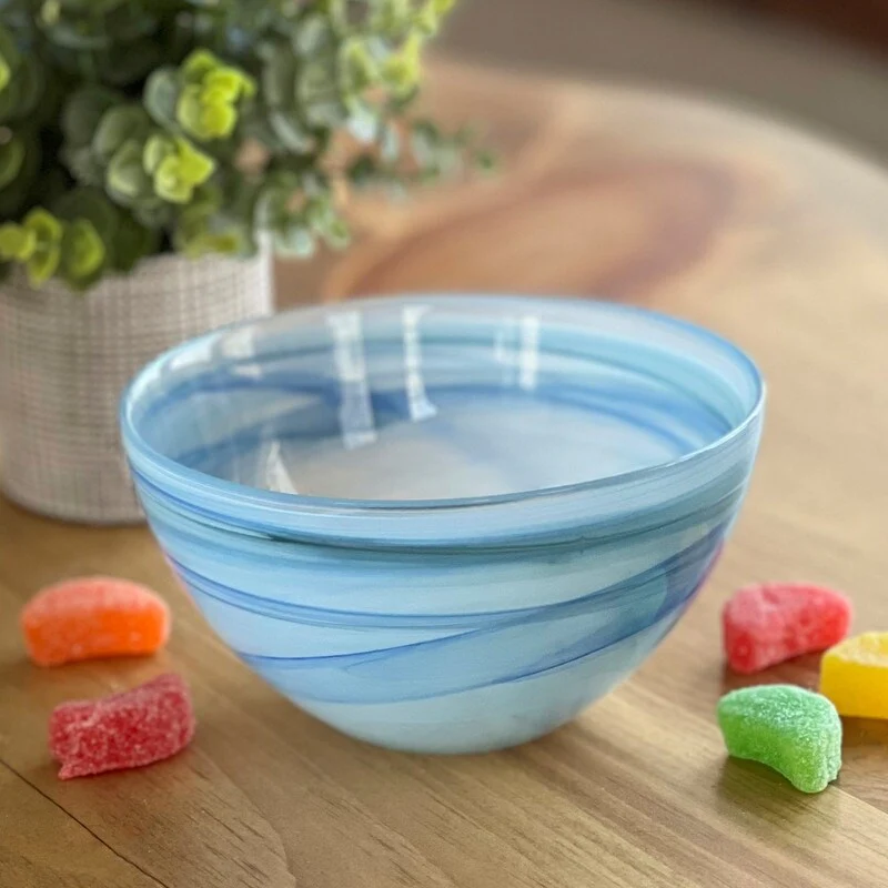 Aqua Blue Alabaster Glass 6