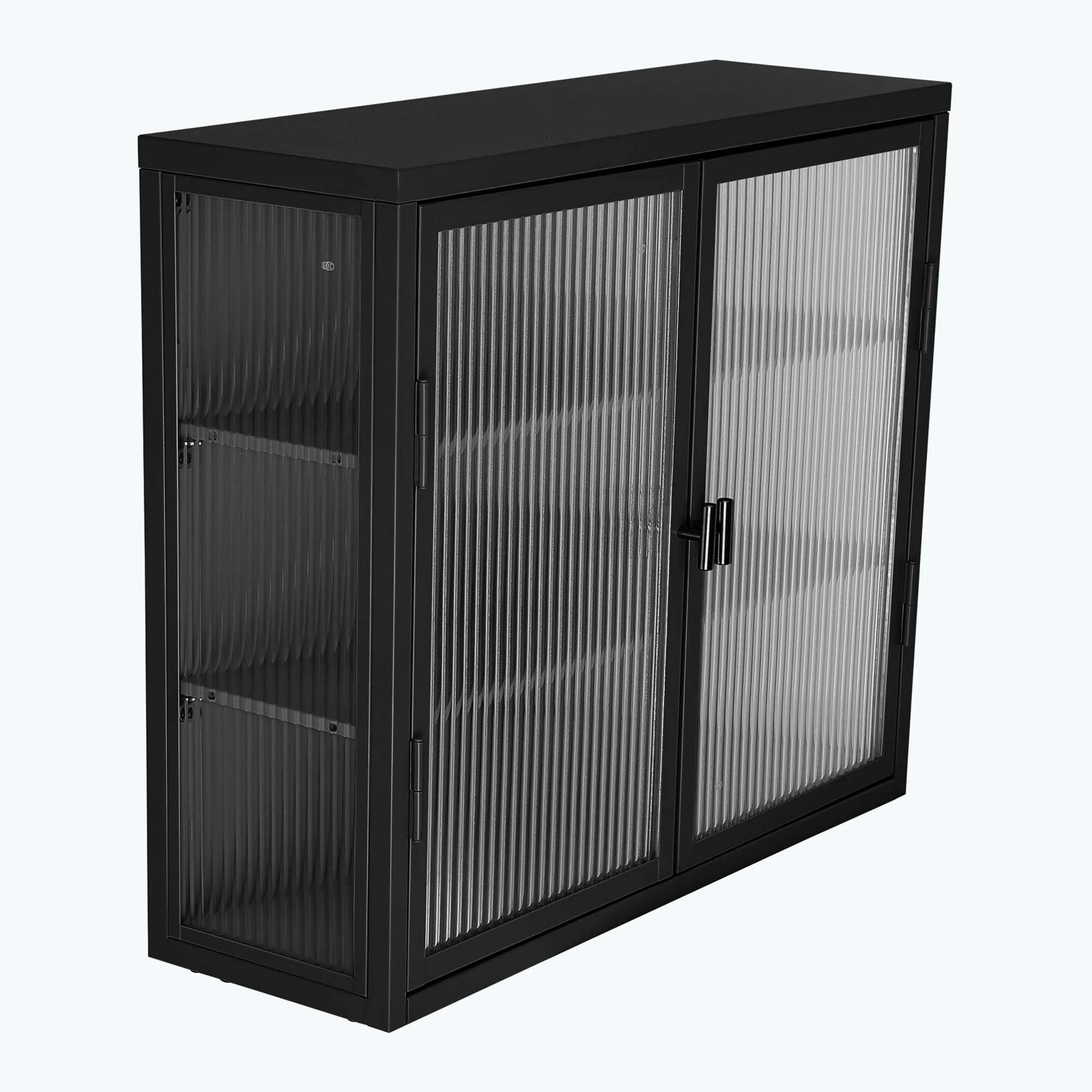 Retro Style Glass Door Wall Cabinet