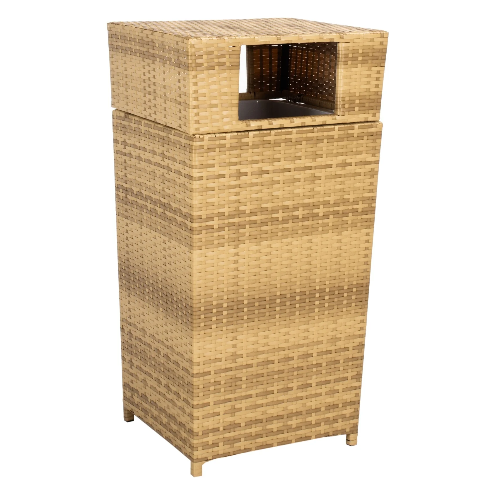 SAFAVIEH Outdoor Jennie Trash Bin (Fully Assembled)
