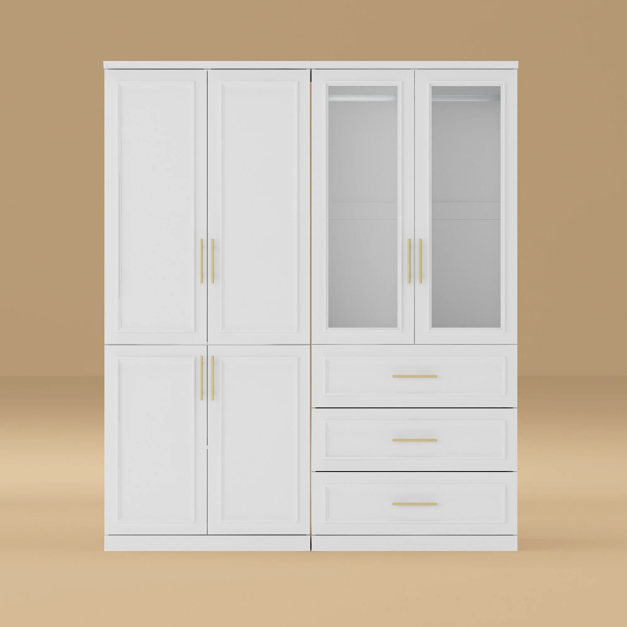 Modular Wardrobe Combo Armoires Closet Freestanding Cabinet Organizer