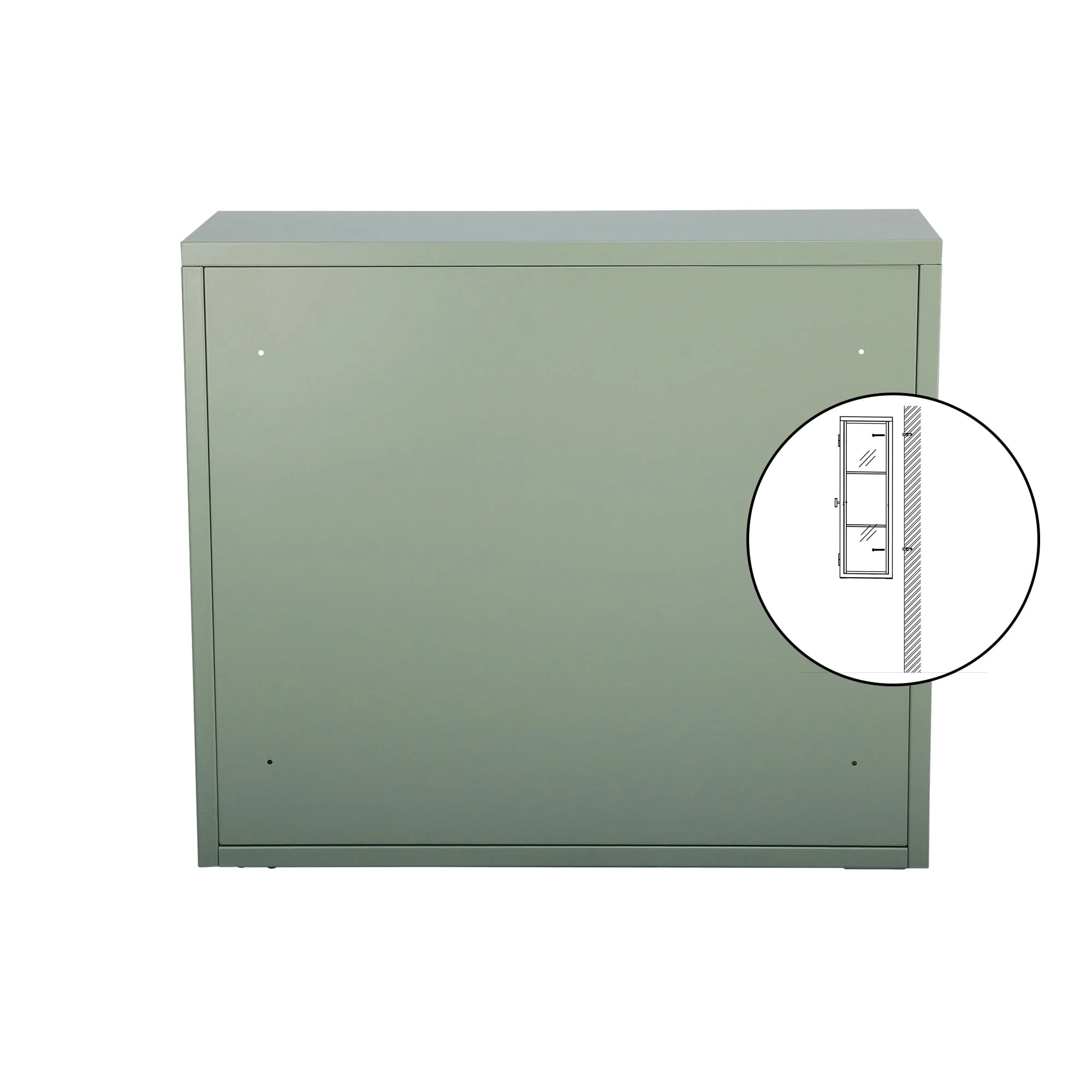 Retro Style Glass Door Wall Cabinet
