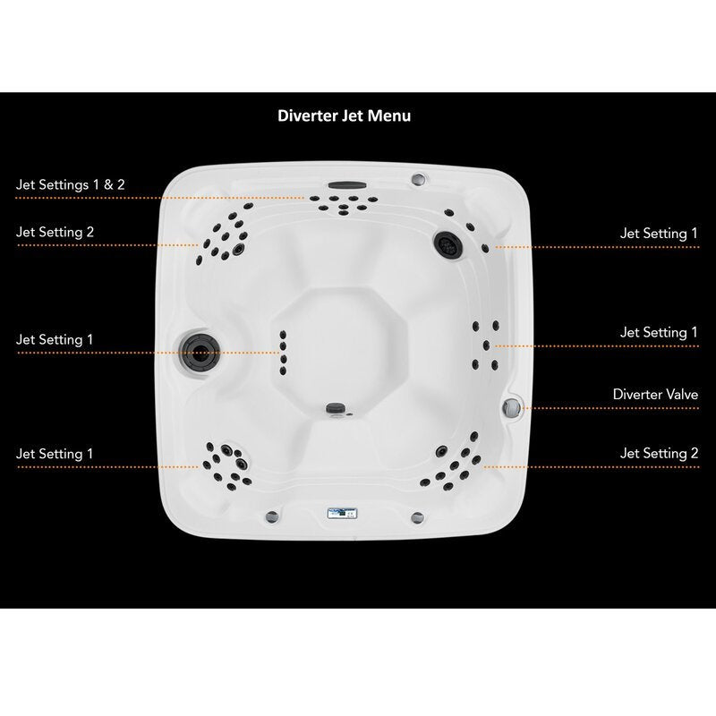 Lifesmart Spas 7 - Person 65 - Jet Square Hot Tub with Ozonator in Espresso