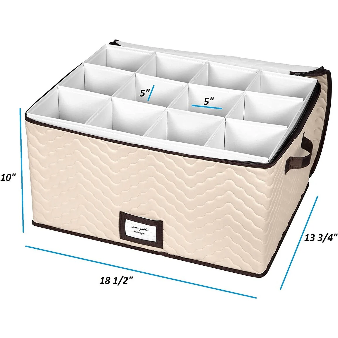 Stemware Storage Case for Wine Glasses - Holds 12 Glasses -19