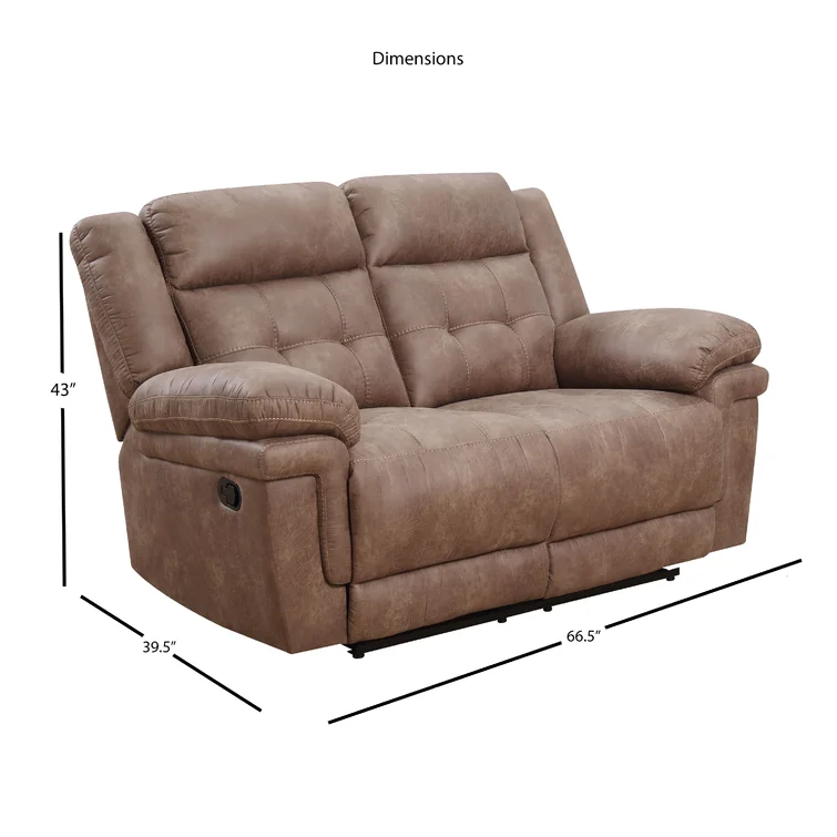Elida 66.5'' Upholstered Reclining Loveseat