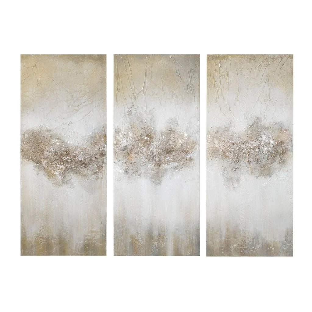 Glitter and Stones 3-Panel Wall Art