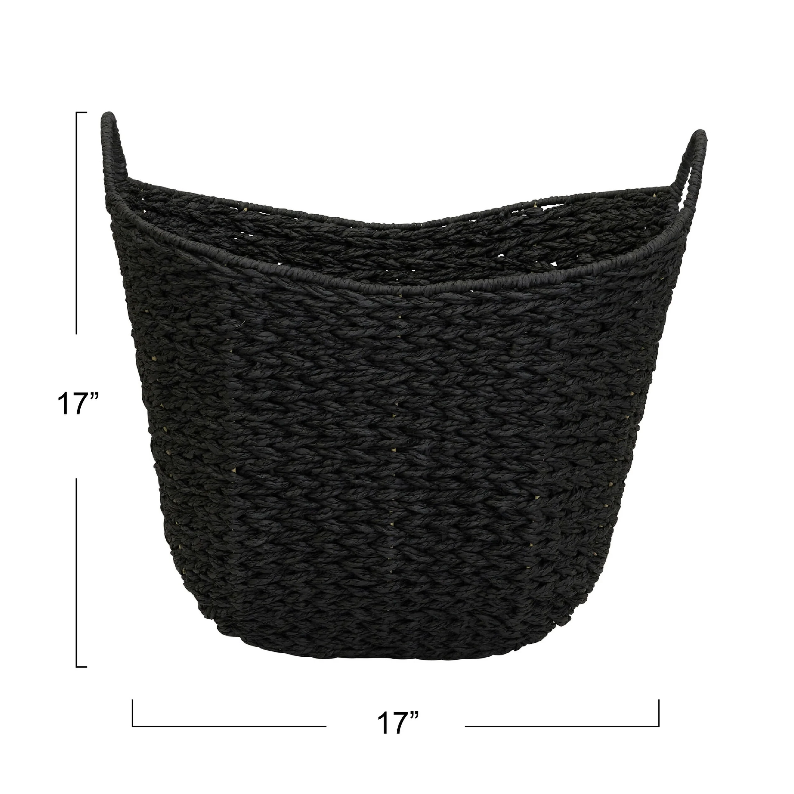 Household Essentials Woven Paper Rope Storage Basket with Handles