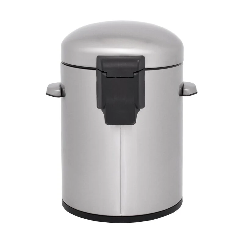 INNOVAZE 8 Gal./30-Liter and 1.3 Gal./5-Liter fingerprint free brushed stainless steel trash can set (Retro)