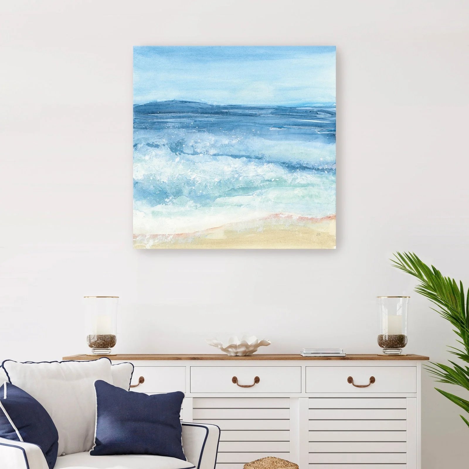 Coastal Iii Canvas Giclee Wall Art