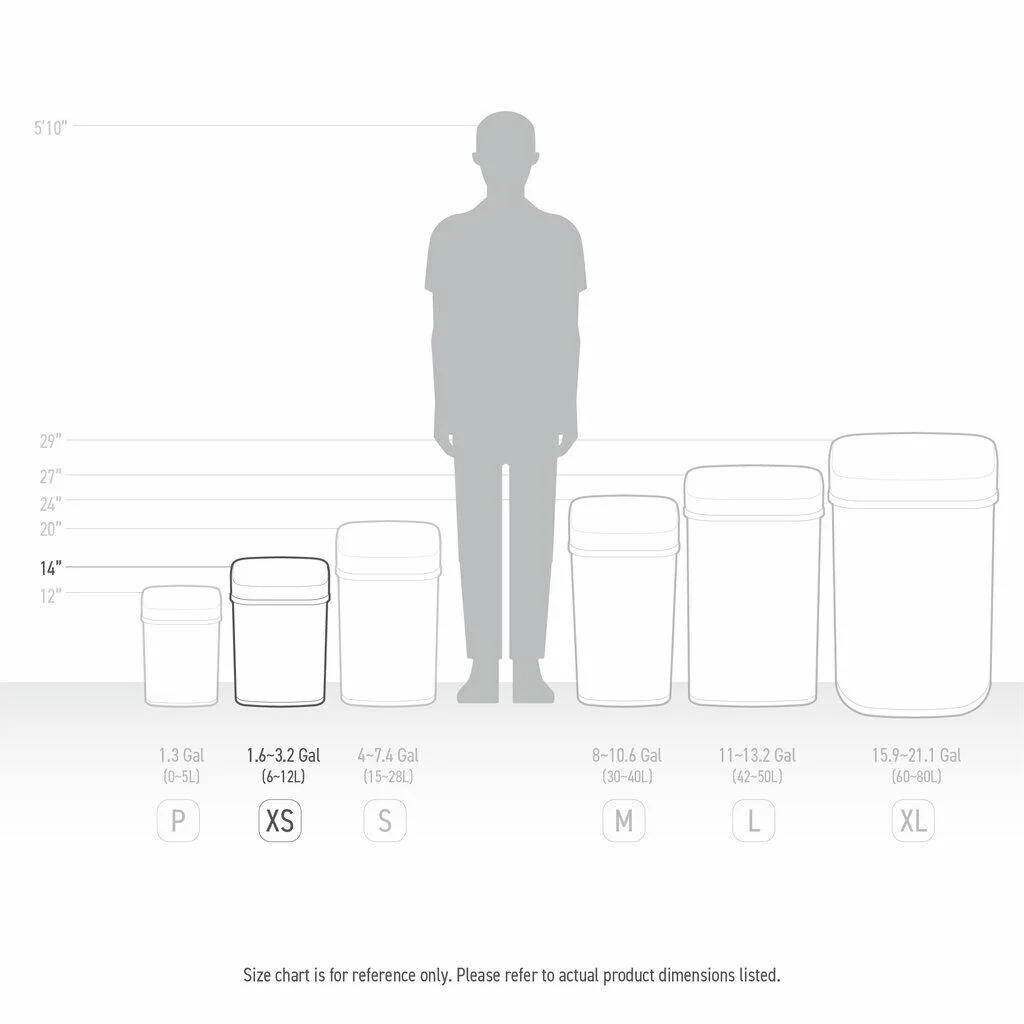 Nine Stars White Plastic 1.8-gal Motion Sensor Trash Can