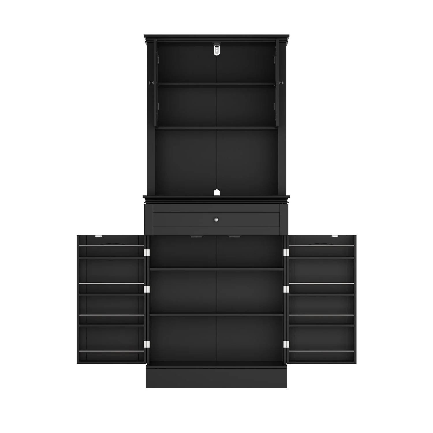 Long Standing Kitchen Cabinet with Large Open Space for Microwave - 30