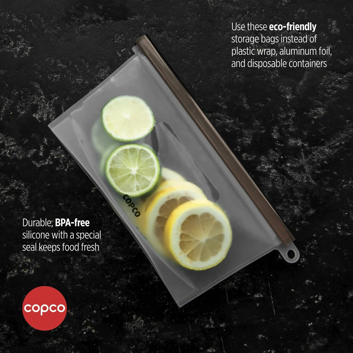 Copco Silicone Food Grade Reusable Storage Bag